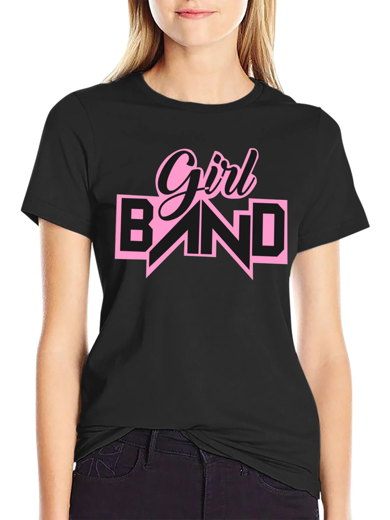 Camiseta Negra Girl Band para Hombre