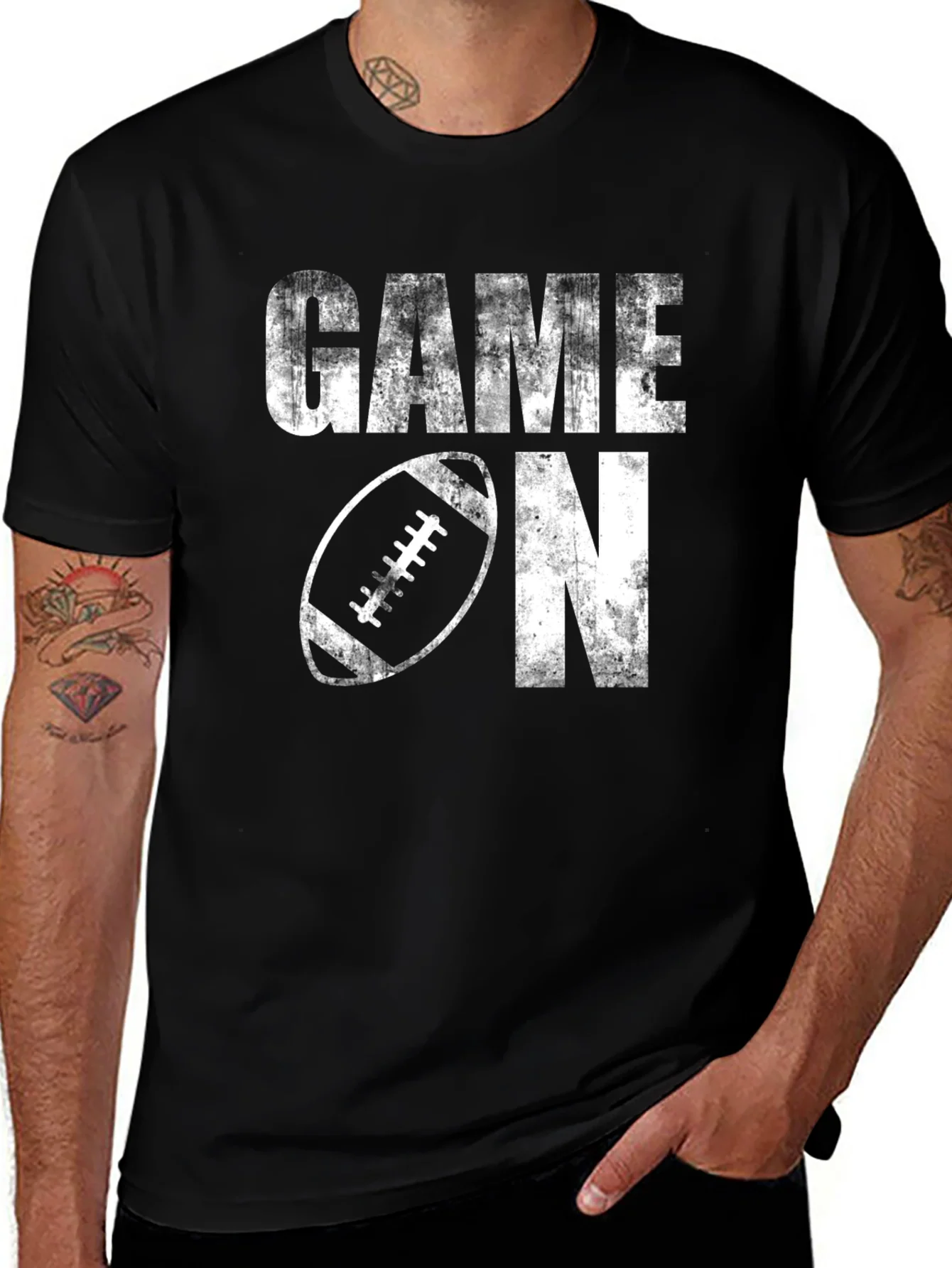 Camiseta Negra Game On F¨²tbol Americano