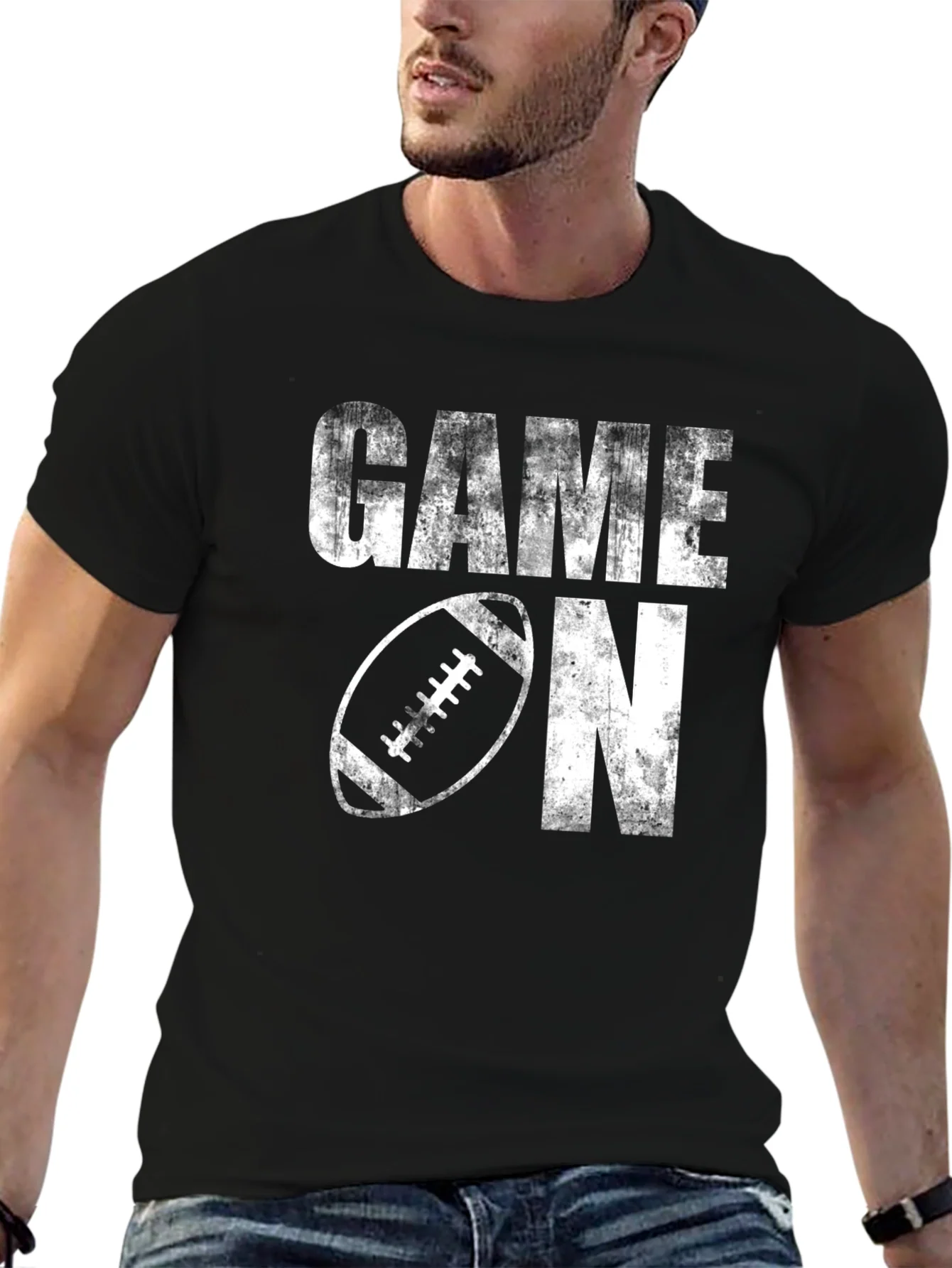 Camiseta Negra Game On F¨²tbol Americano