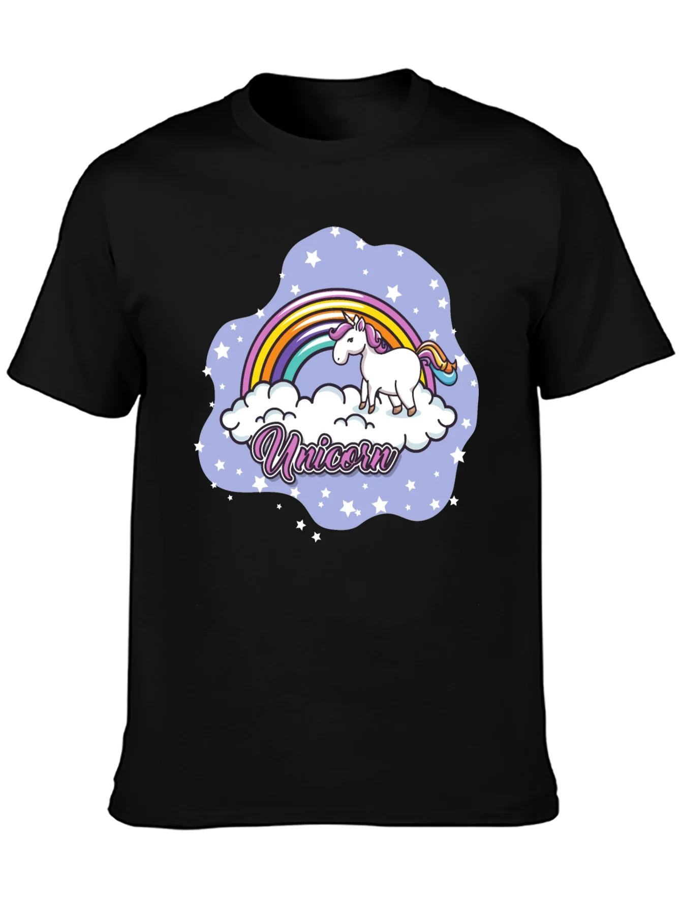 Rebbecca Unicorn Rainbow Cloud Graphic T-Shirt