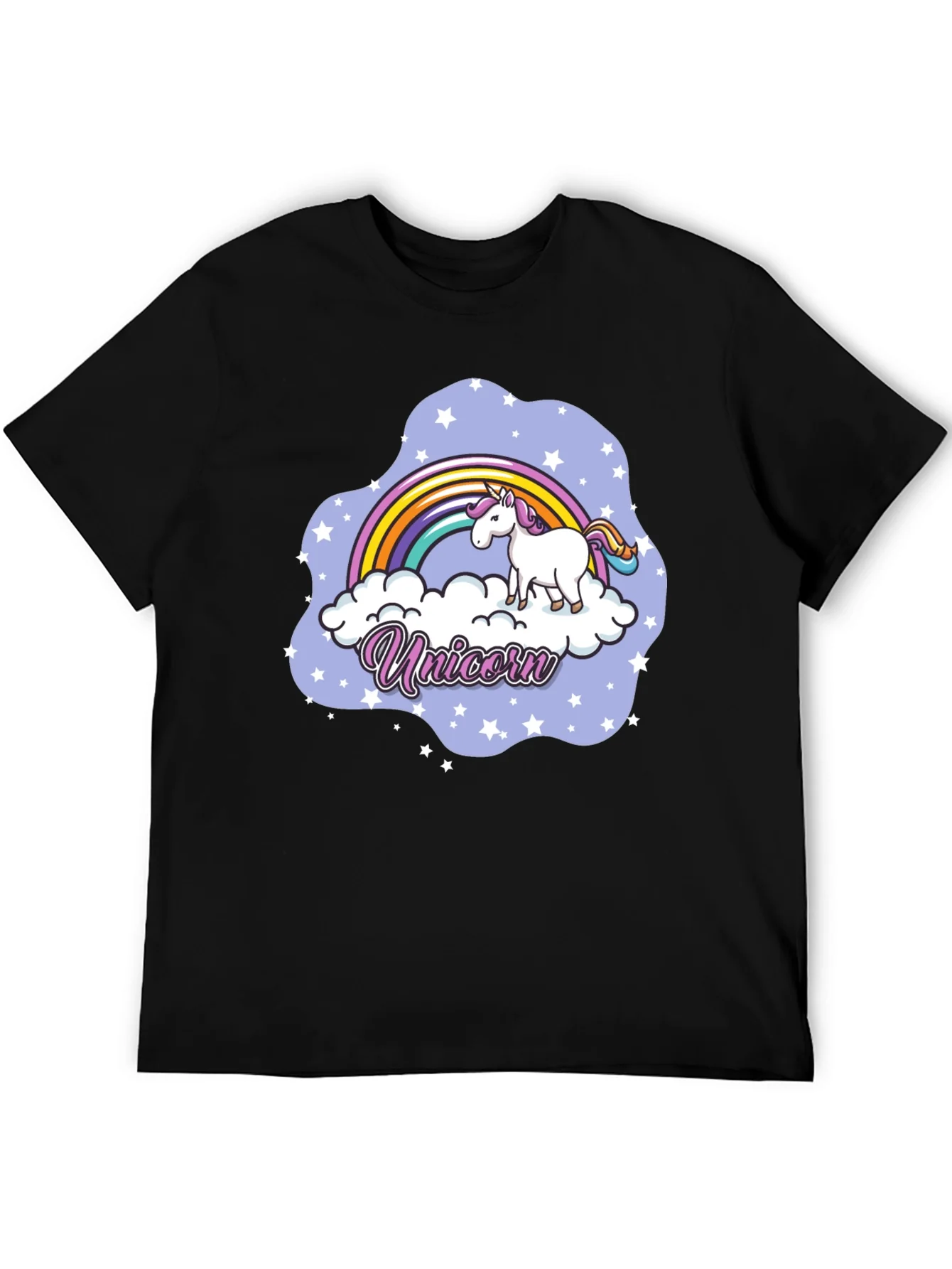 Rebbecca Unicorn Rainbow Cloud Graphic T-Shirt