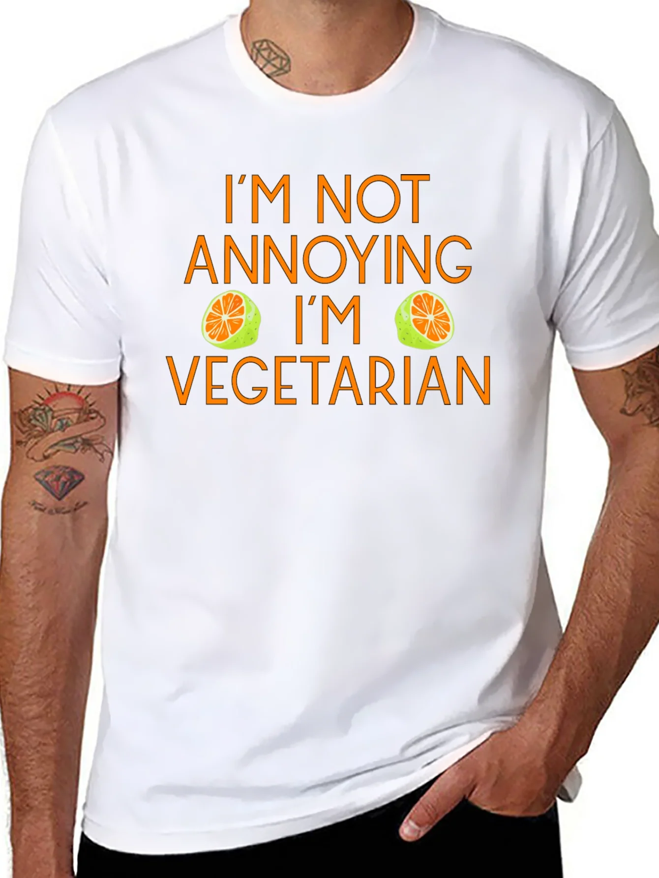 Camiseta Negra No Soy Molesto Soy Vegetariano