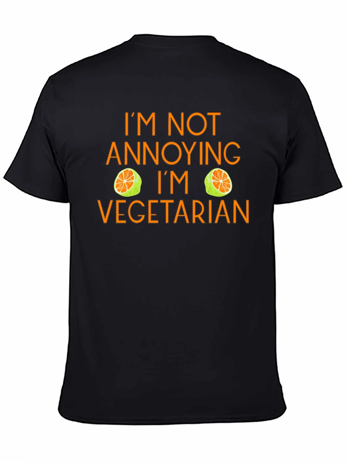 Camiseta Negra No Soy Molesto Soy Vegetariano