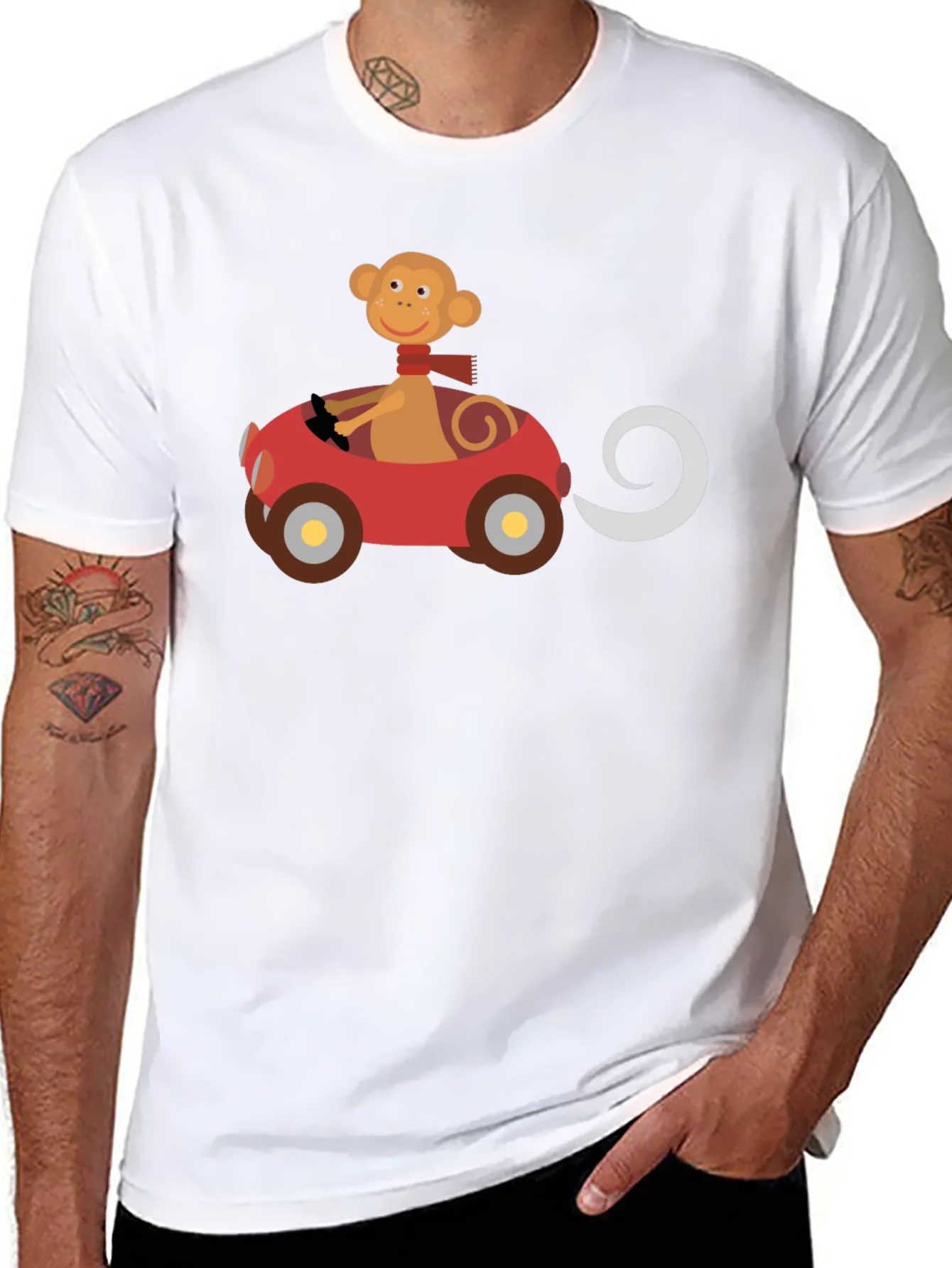 Camiseta Negra con Mono Conductor