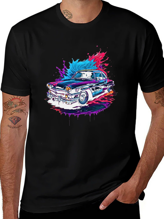Rebbecca Classic Car Graphic Tee - Black Cotton Comfort