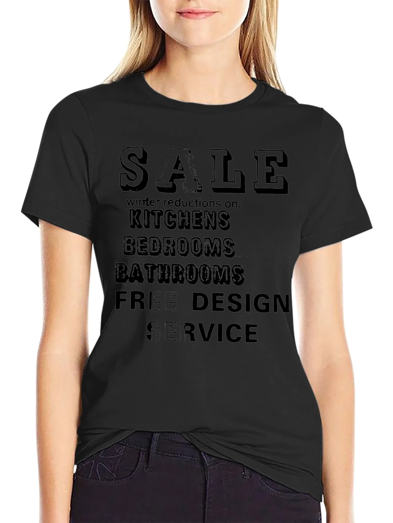 Camiseta Negra de Invierno con Dise?o de Oferta