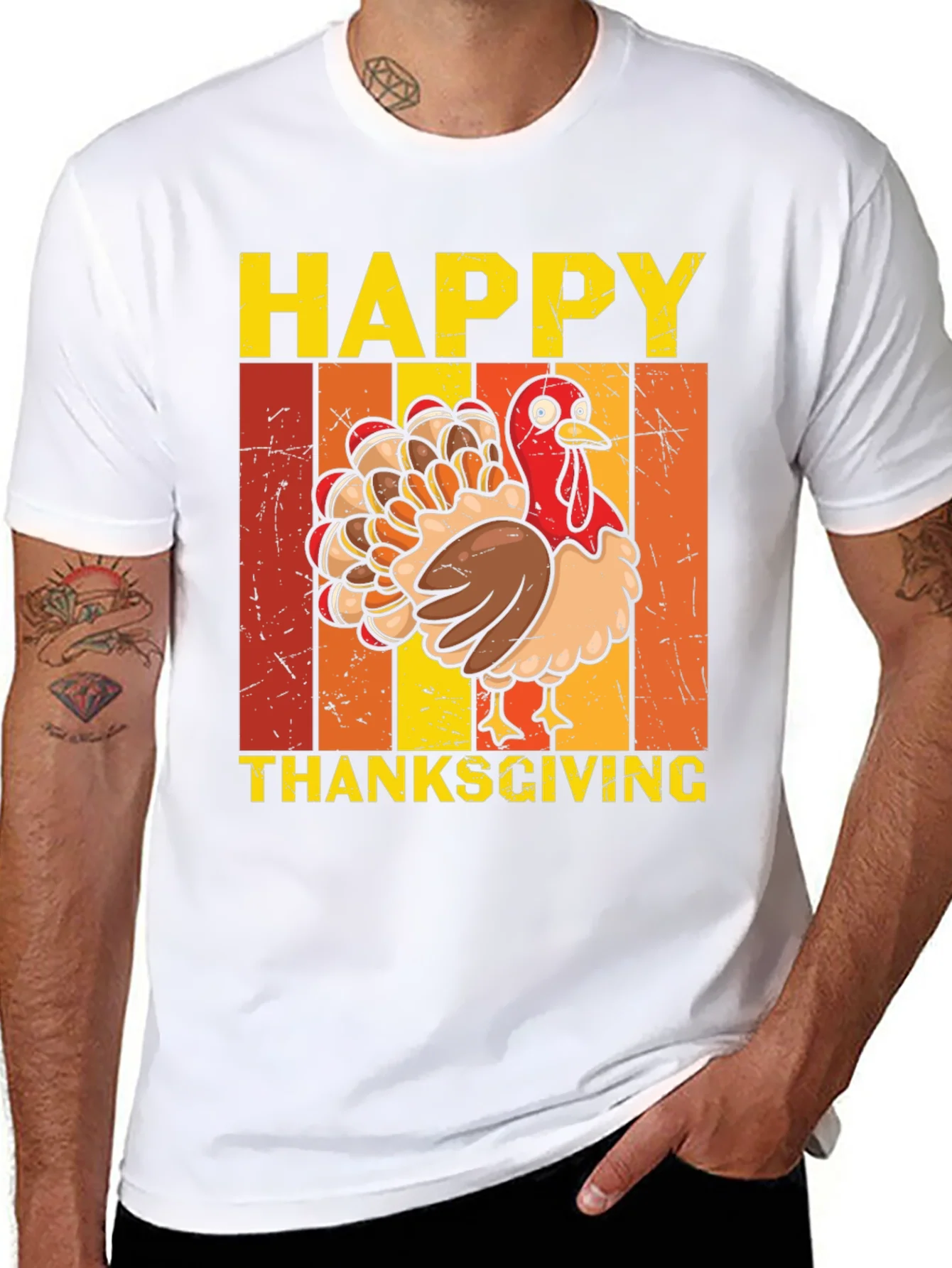 Camiseta de Acci¨®n de Gracias con Pavo Feliz