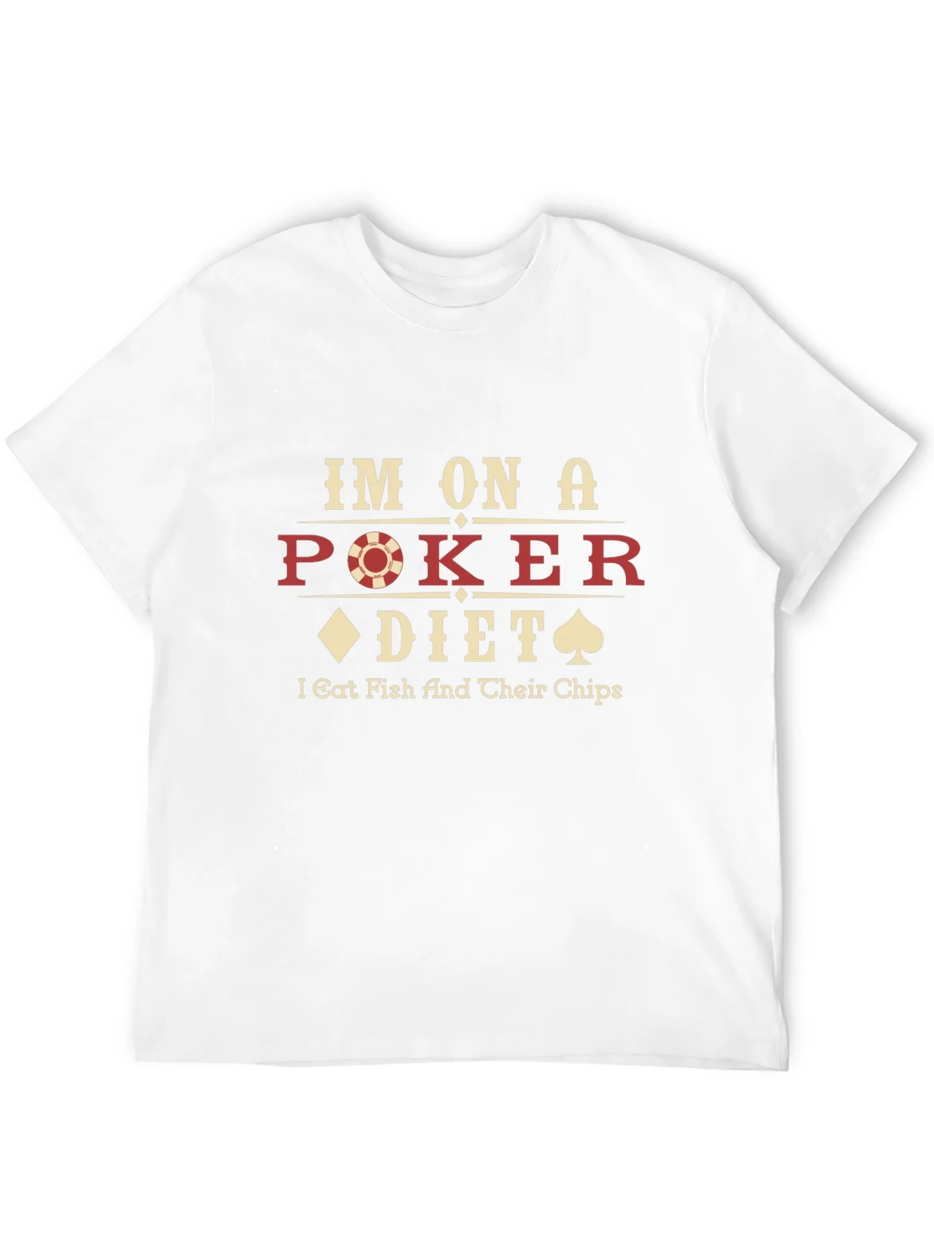 Rebbecca Poker Diet T-Shirt - Eat Fish and Chips