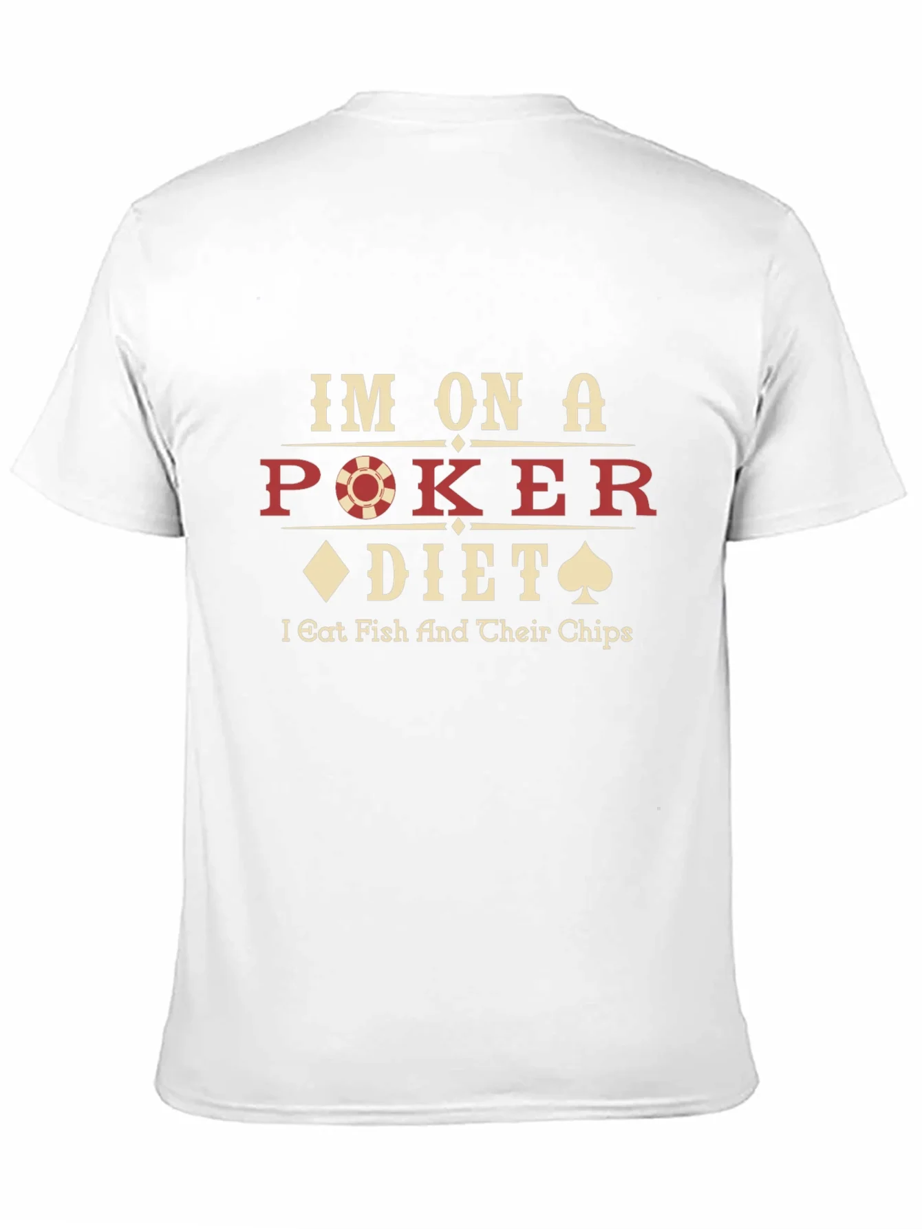 Rebbecca Poker Diet T-Shirt - Eat Fish and Chips