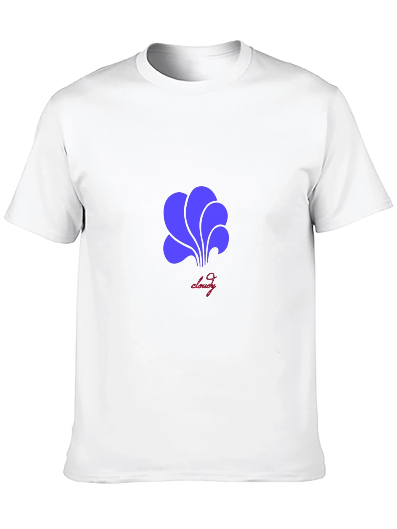 Camiseta Negra con Dise?o Abstracto Cloudy
