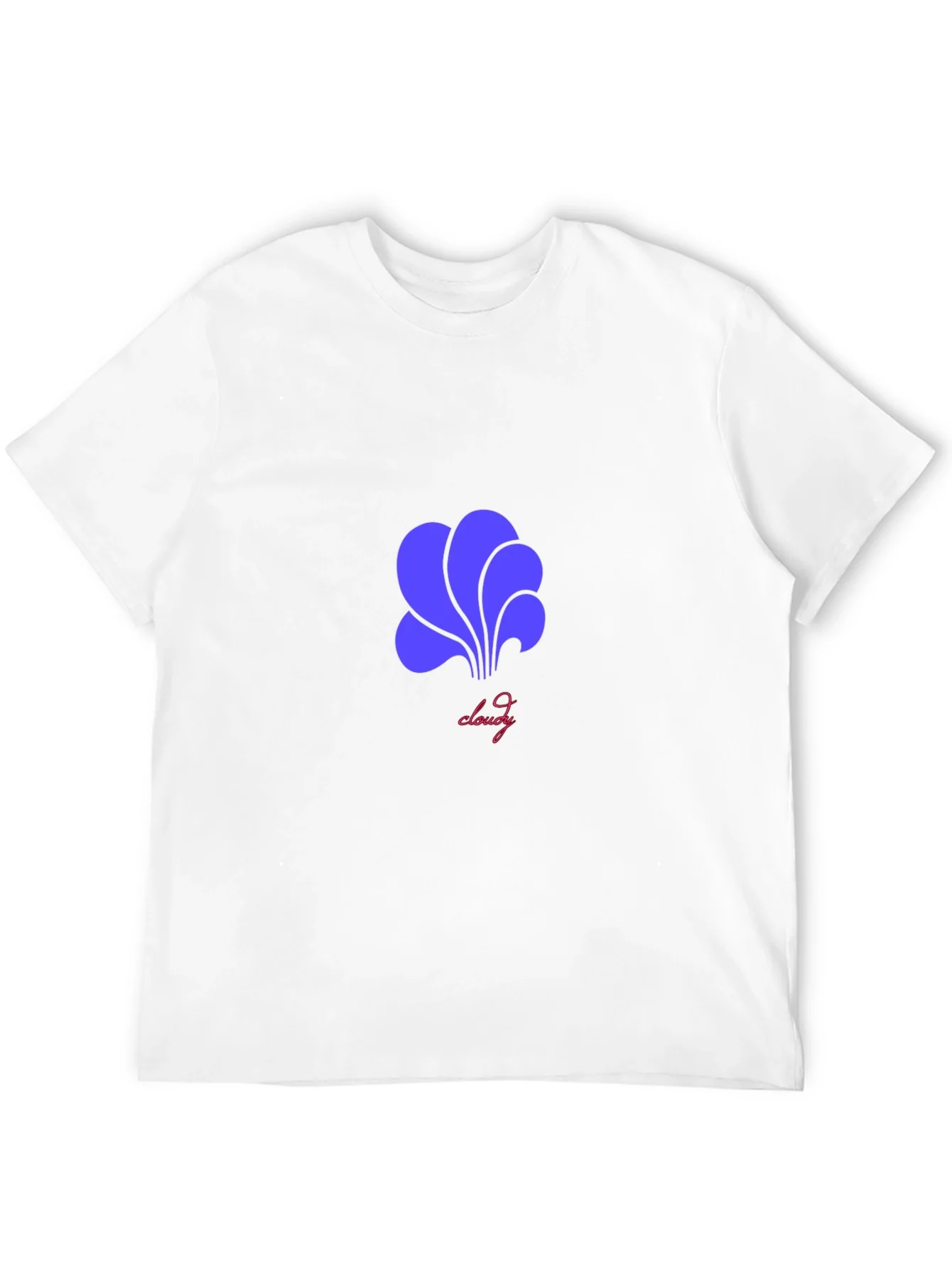 Camiseta Negra con Dise?o Abstracto Cloudy