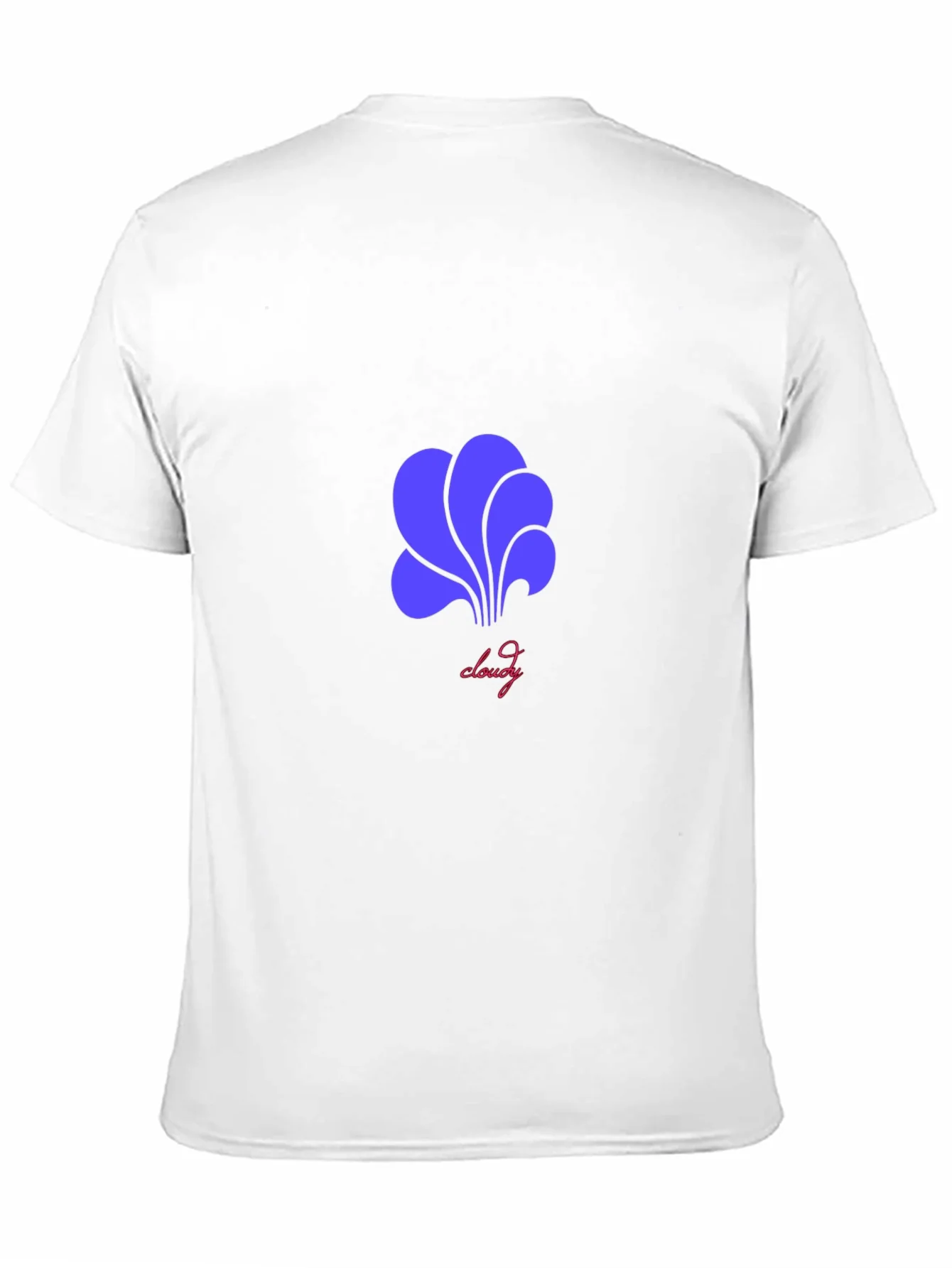 Camiseta Negra con Dise?o Abstracto Cloudy