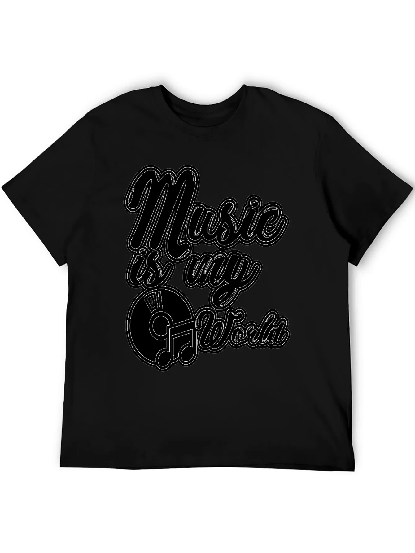 Rebbecca Music Is My World Graphic Black T-Shirt