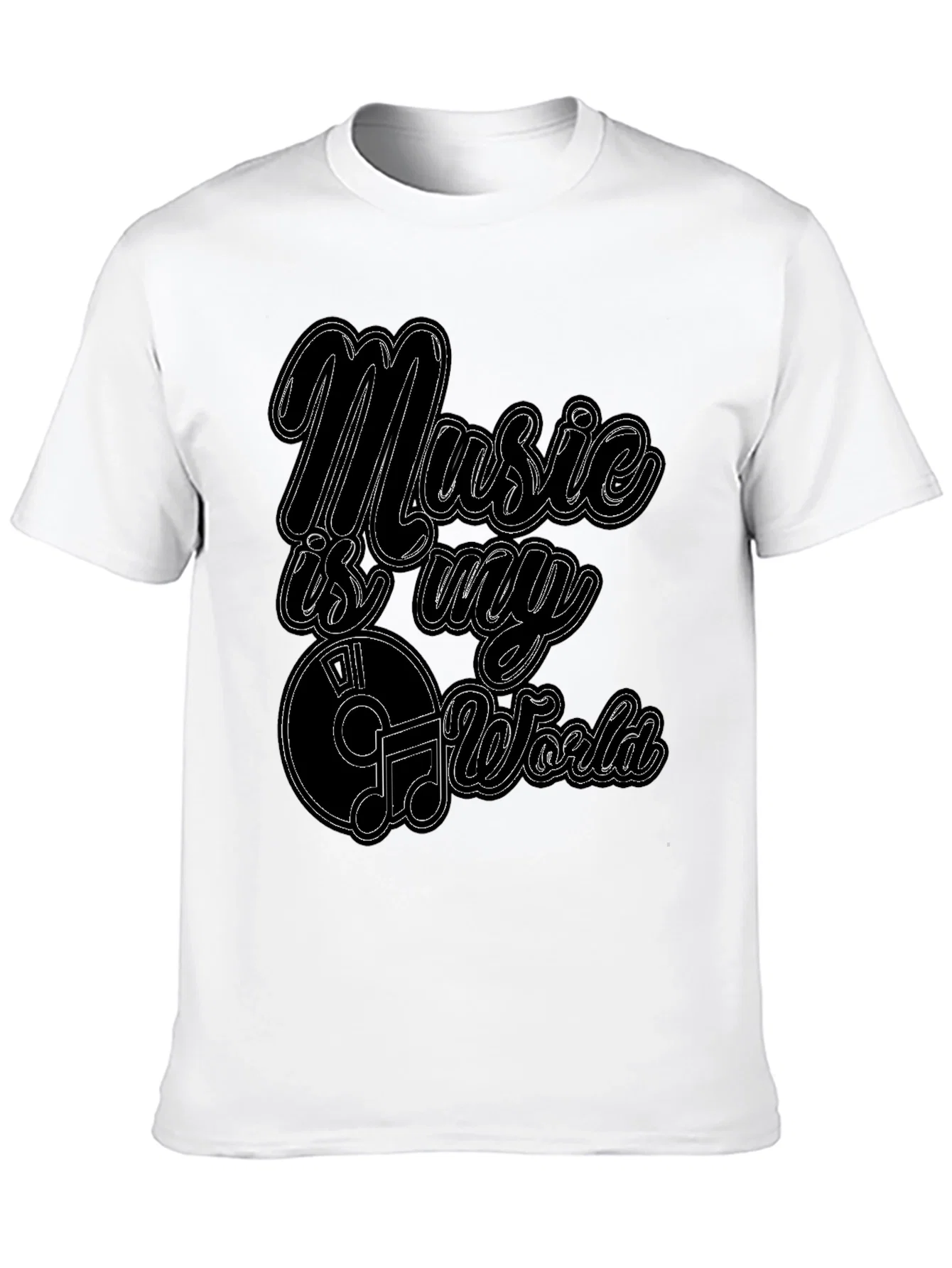 Rebbecca Music Is My World Graphic Black T-Shirt