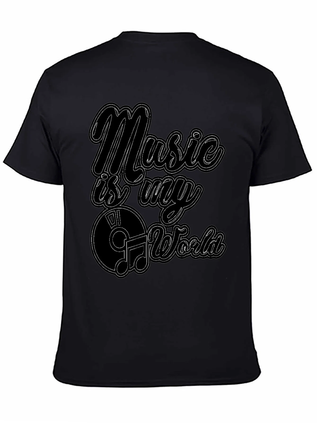 Rebbecca Music Is My World Graphic Black T-Shirt