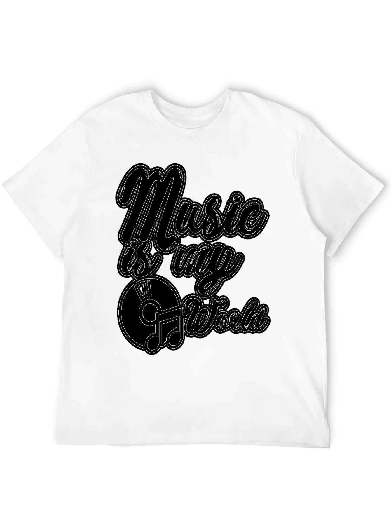 Rebbecca Music Is My World Graphic Black T-Shirt