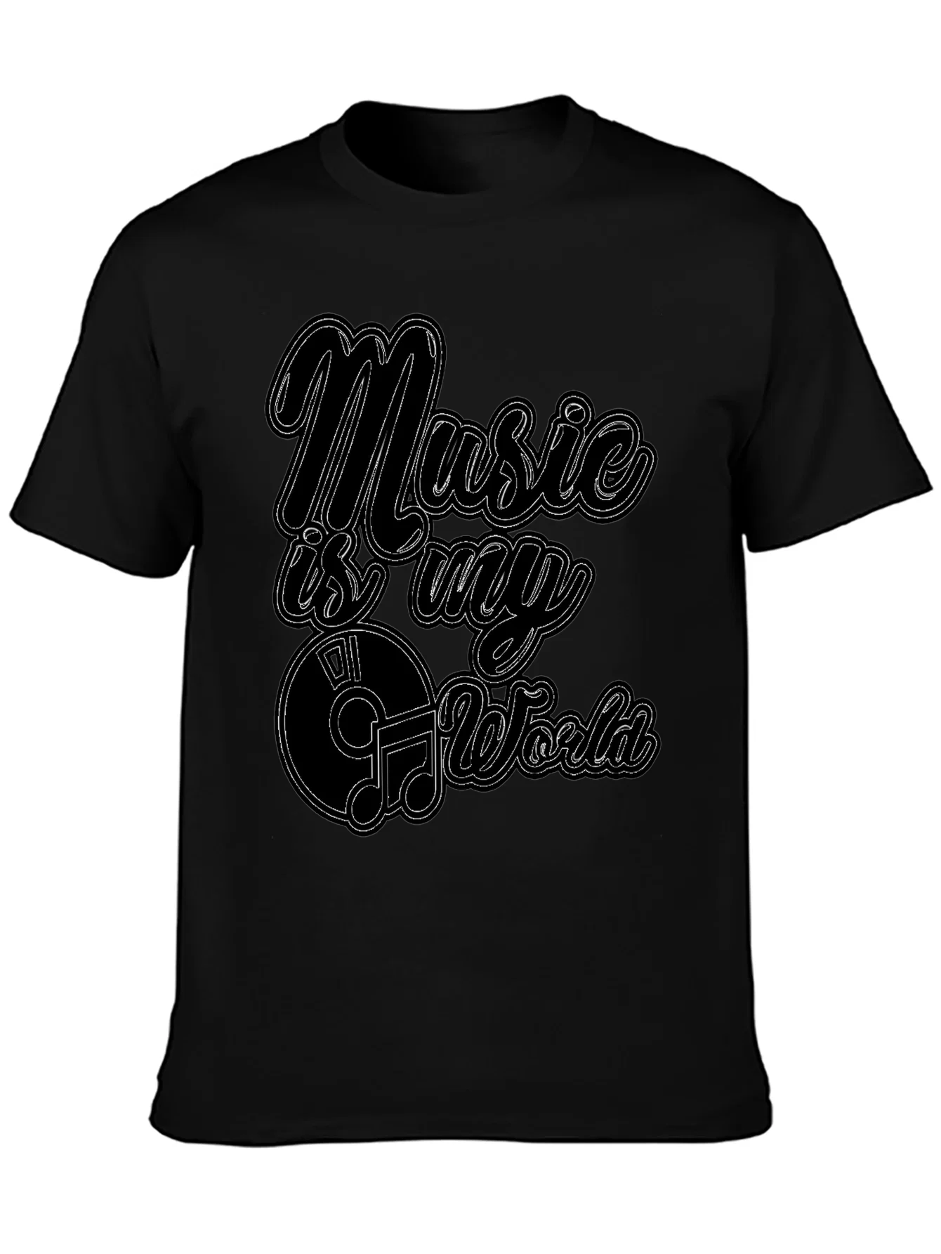 Rebbecca Music Is My World Graphic Black T-Shirt
