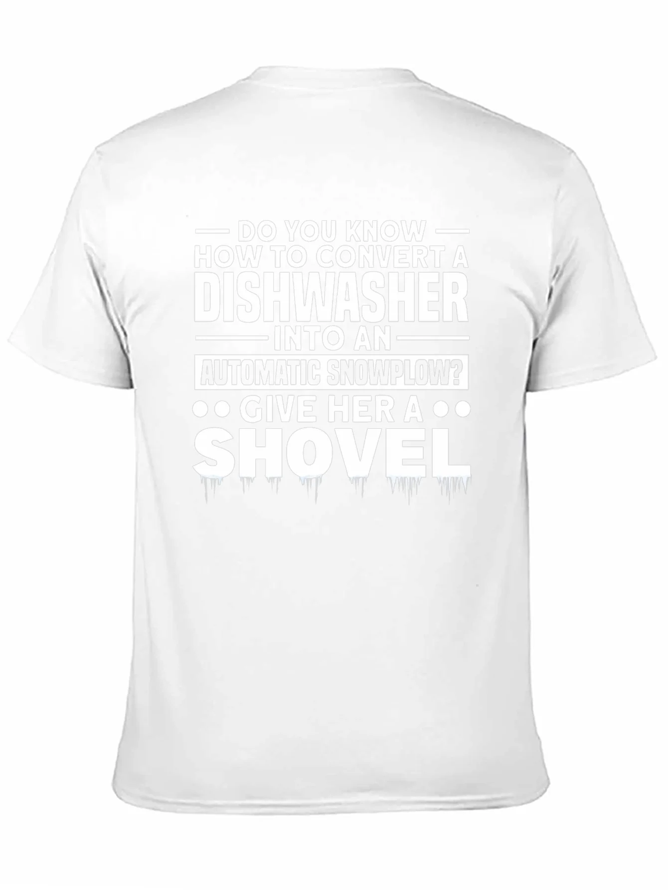Camiseta Negra con Humor: Lavavajillas a Quitanieves