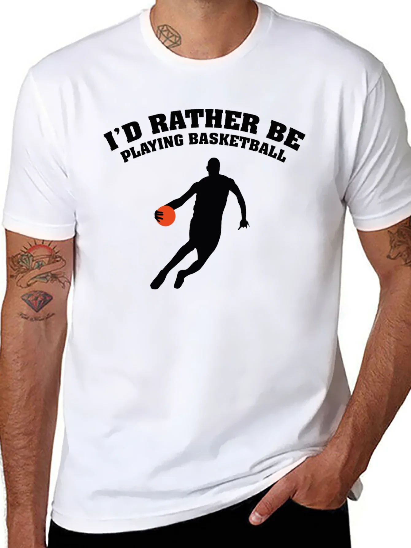 Camiseta Negra: Preferir¨ªa Estar Jugando Baloncesto