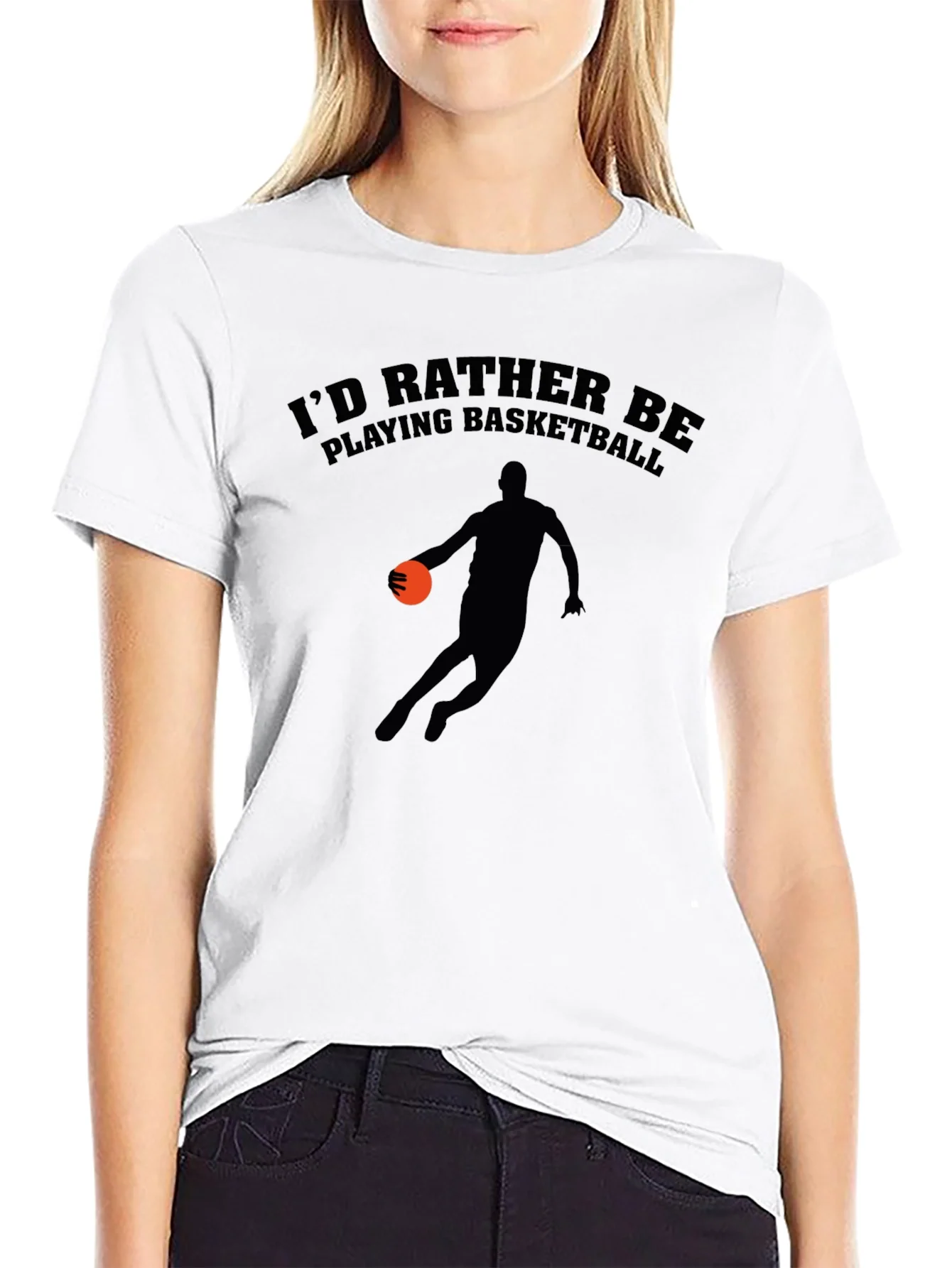 Camiseta Negra: Preferir¨ªa Estar Jugando Baloncesto