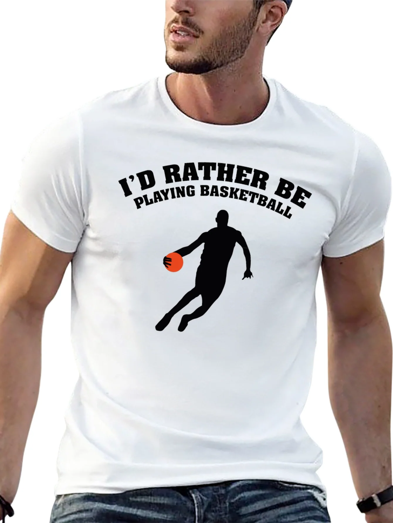 Camiseta Negra: Preferir¨ªa Estar Jugando Baloncesto