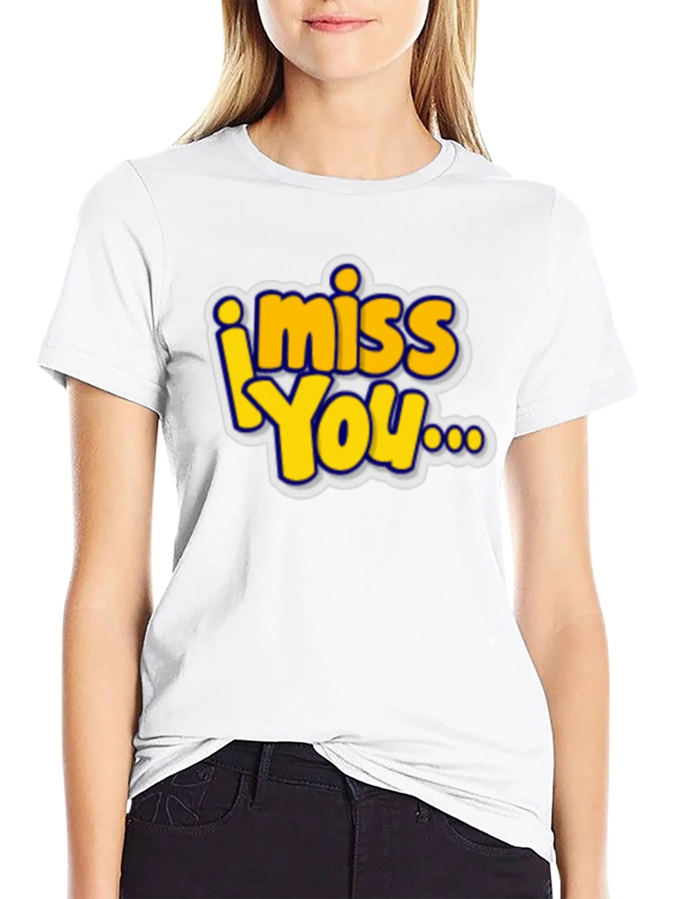 Rebbecca I Miss You Graphic T-Shirt - Black