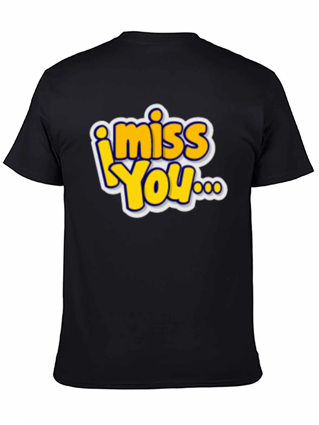 Rebbecca I Miss You Graphic T-Shirt - Black