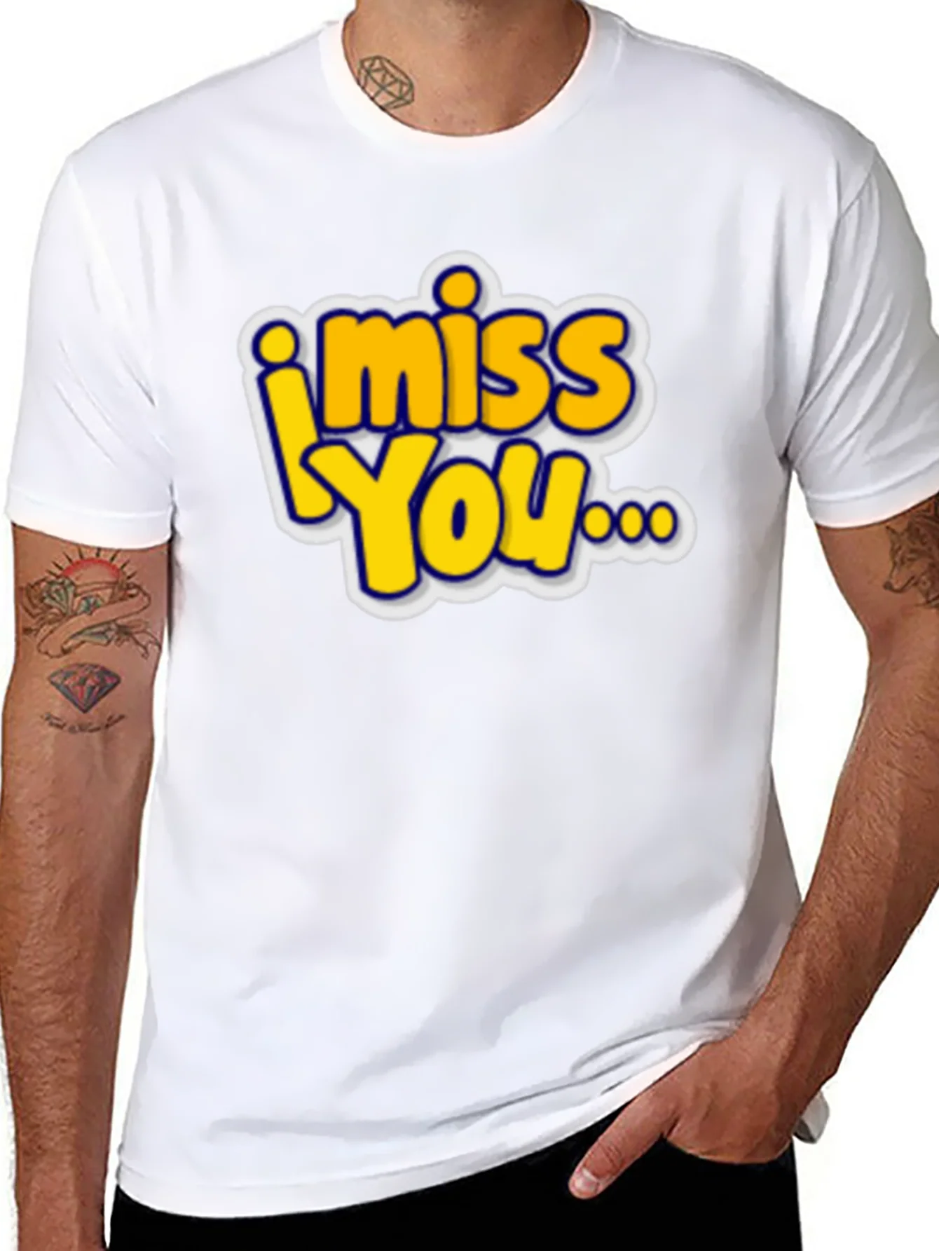Rebbecca I Miss You Graphic T-Shirt - Black