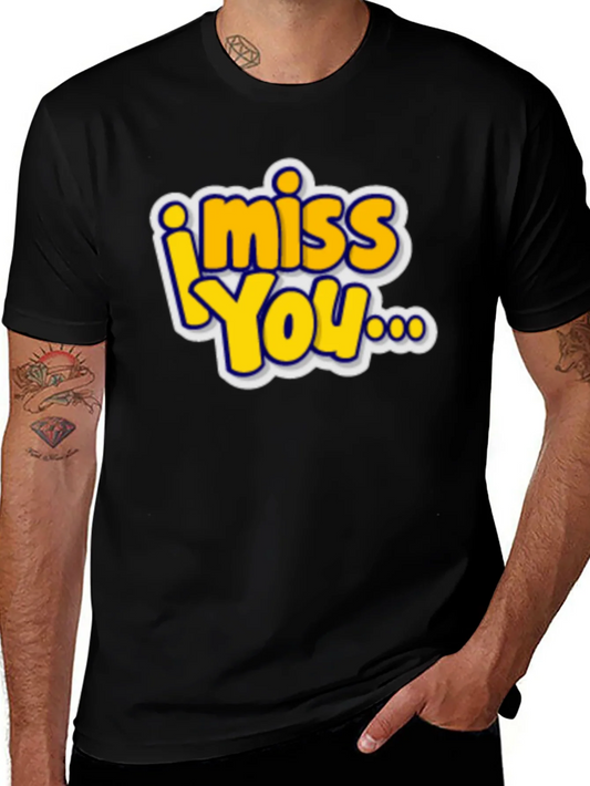 Rebbecca I Miss You Graphic T-Shirt - Black