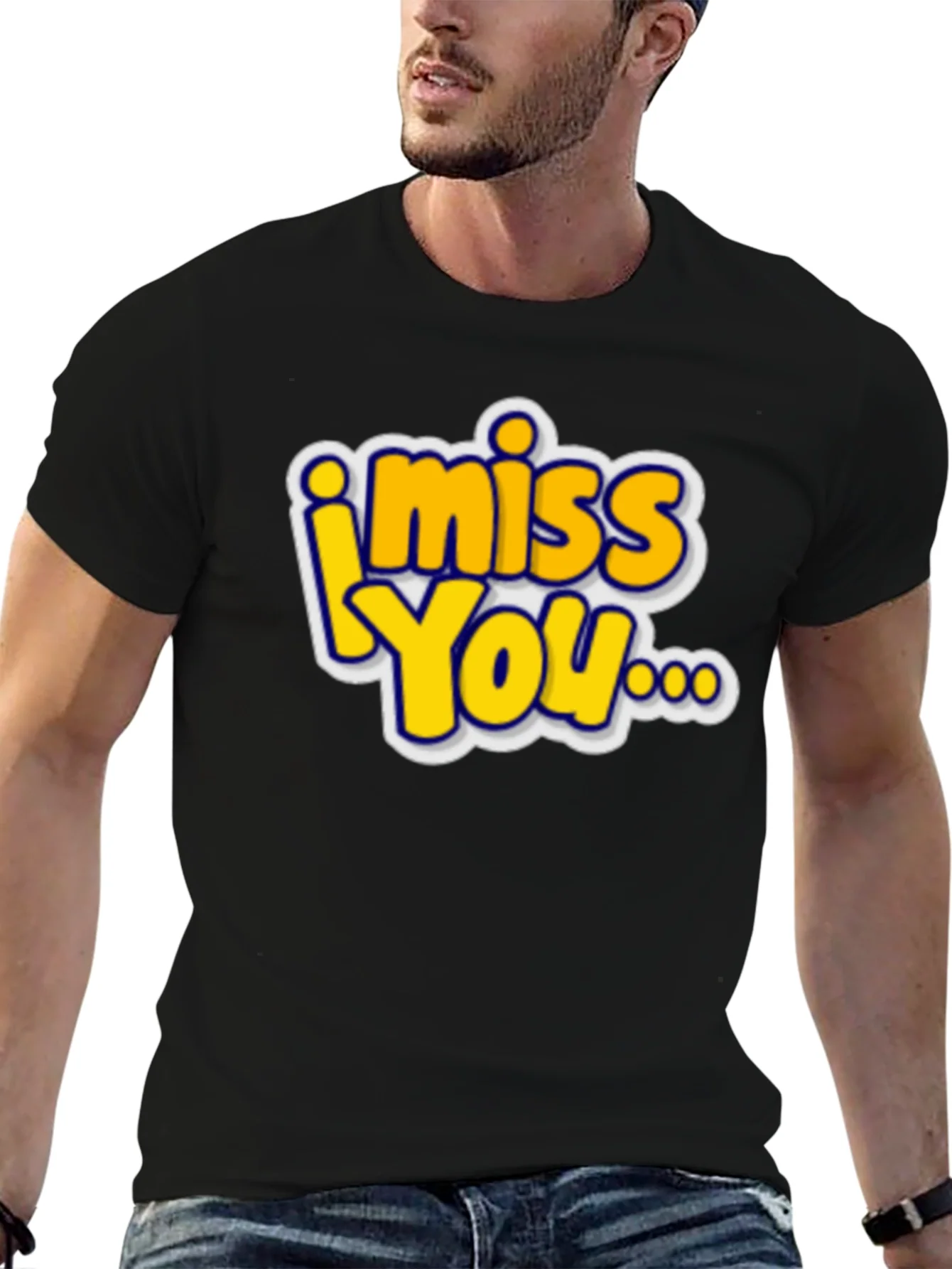 Rebbecca I Miss You Graphic T-Shirt - Black