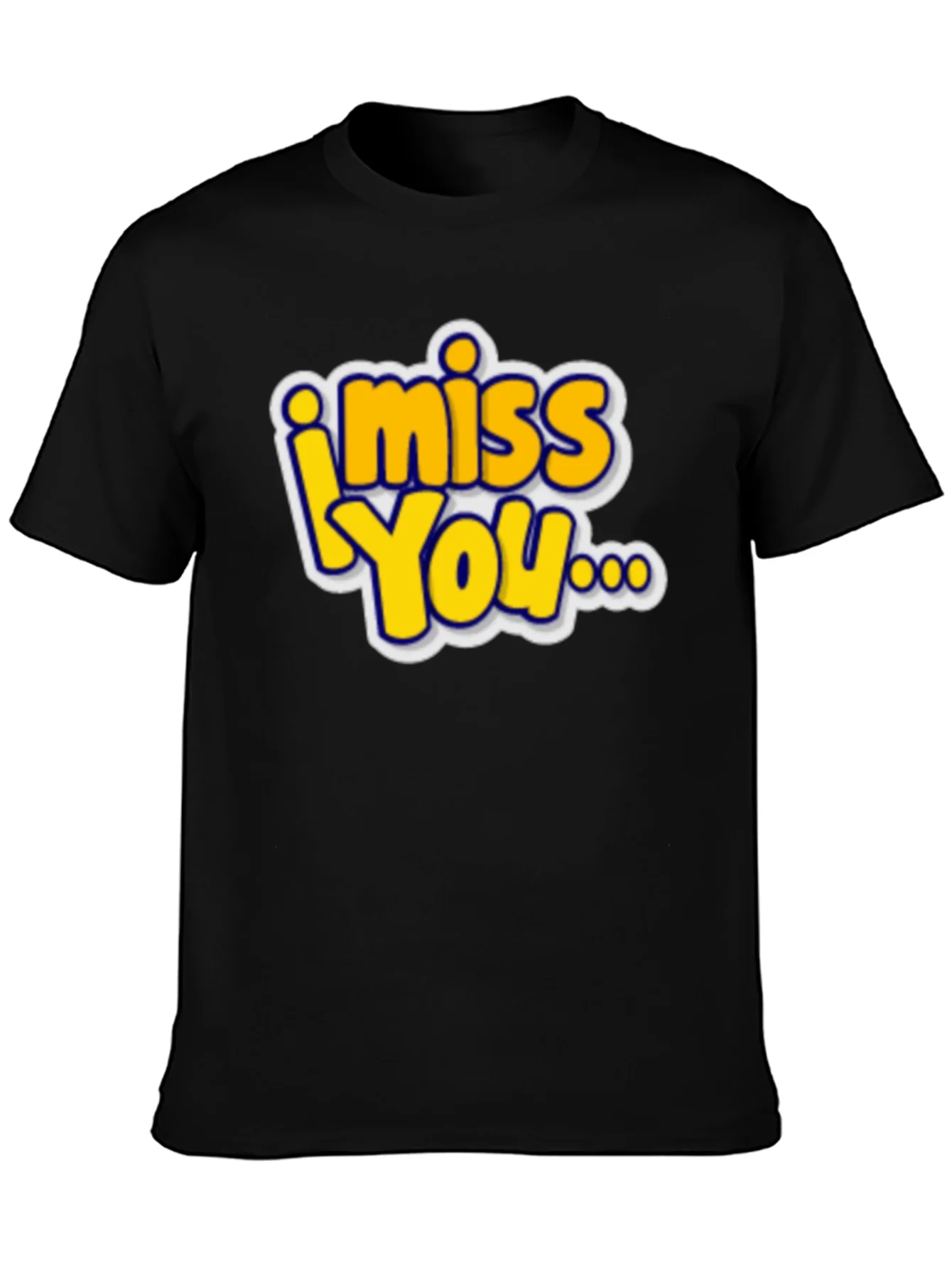 Rebbecca I Miss You Graphic T-Shirt - Black