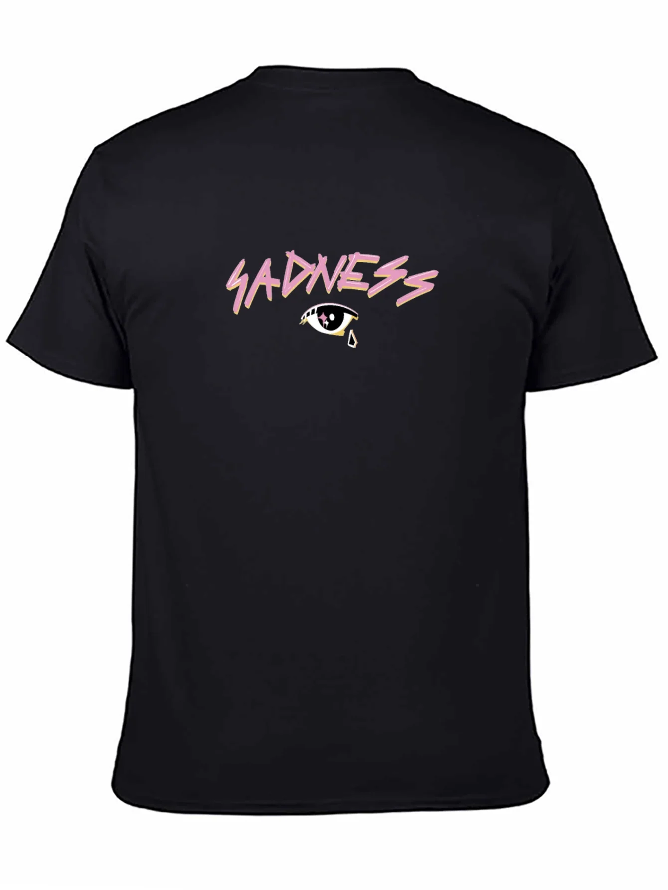 Rebbecca Sadness Graphic Print Black T-Shirt