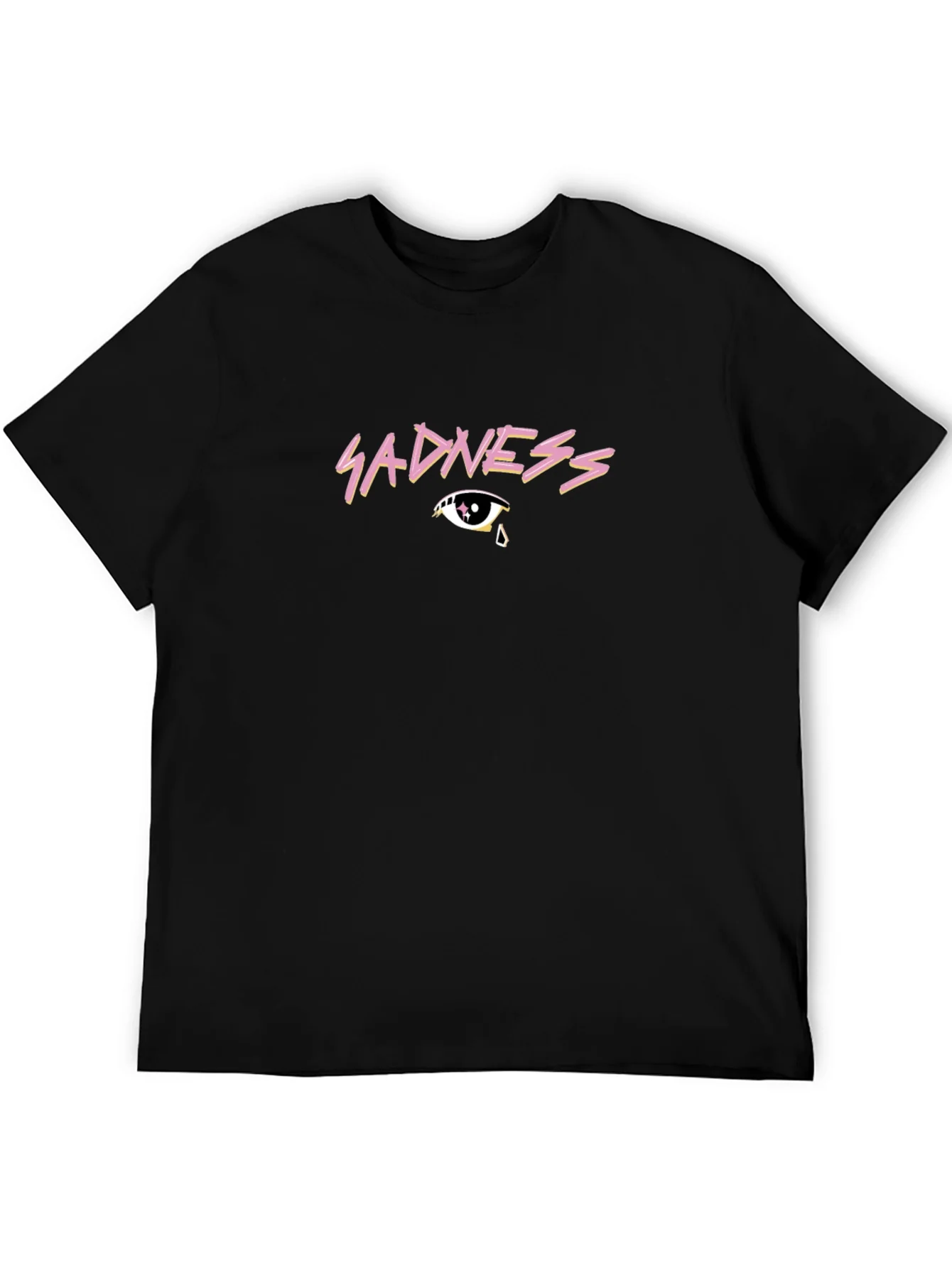 Rebbecca Sadness Graphic Print Black T-Shirt