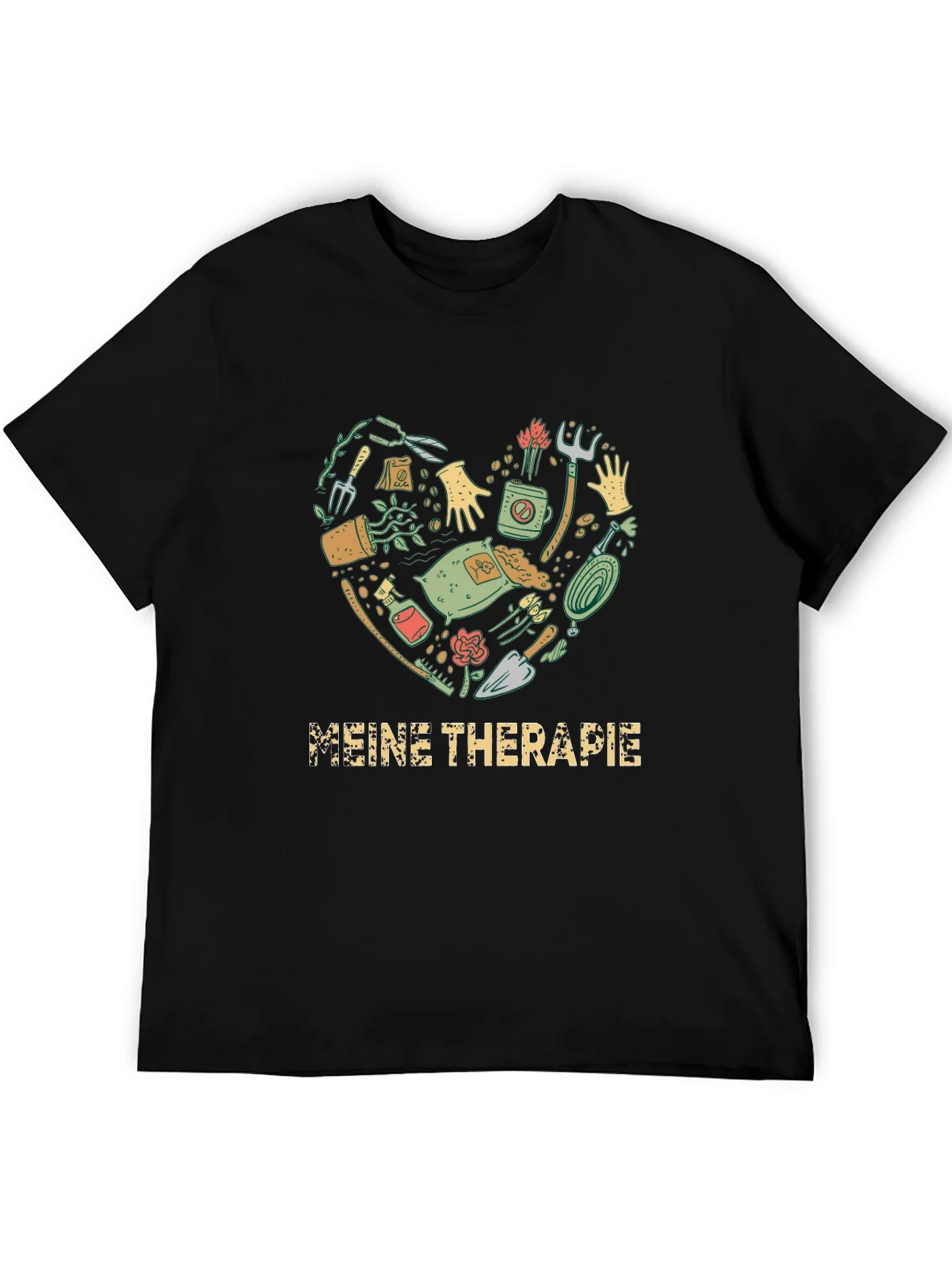 Camiseta Negra Jardiner¨ªa Terapia