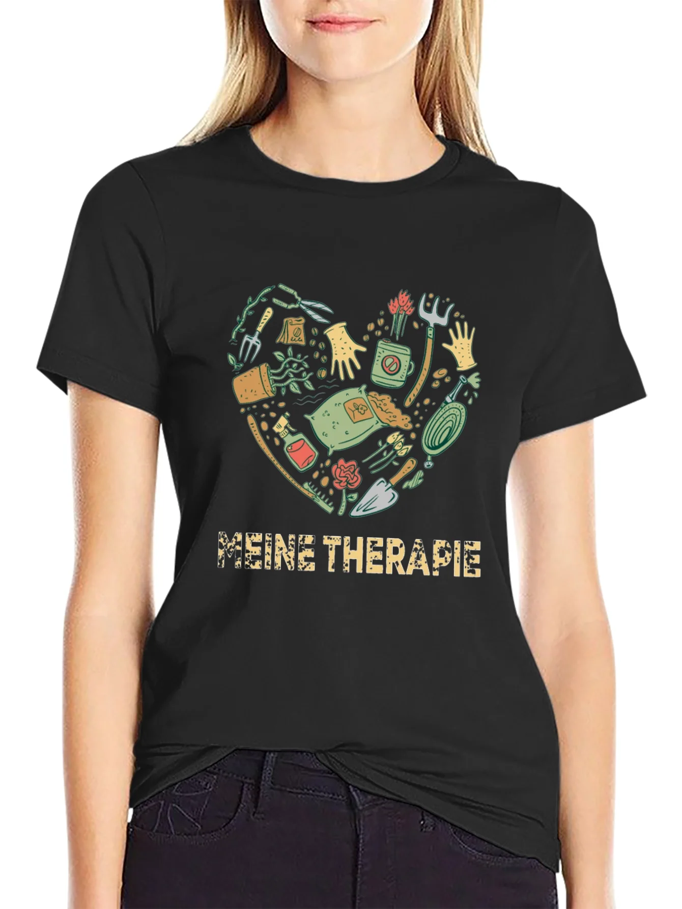Camiseta Negra Jardiner¨ªa Terapia