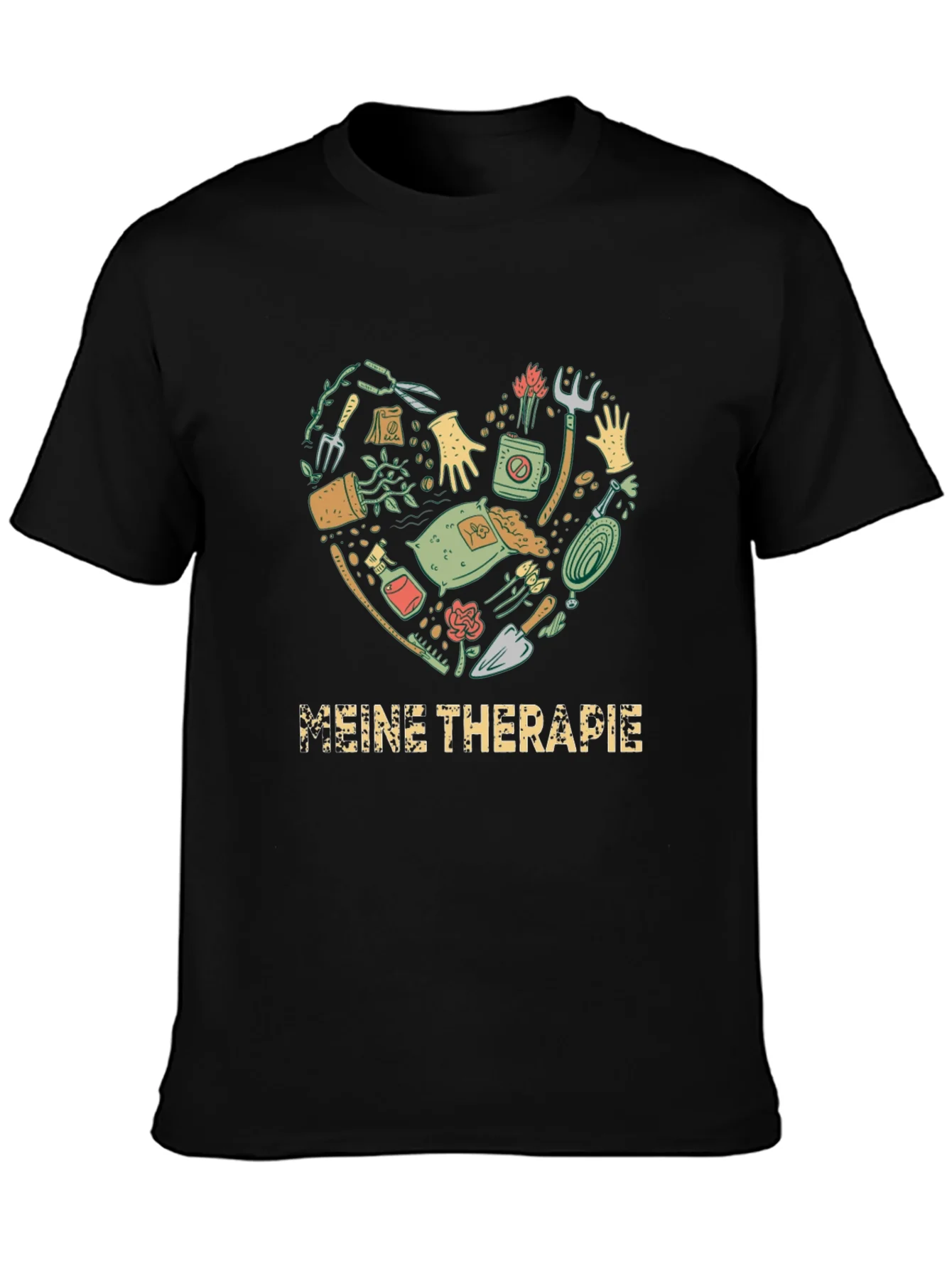 Camiseta Negra Jardiner¨ªa Terapia