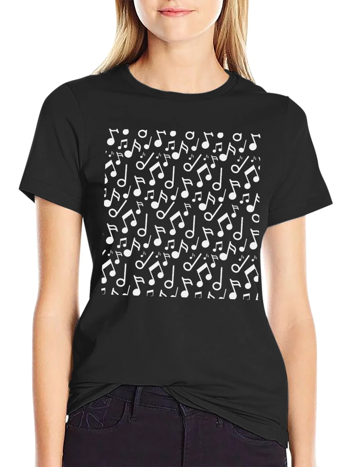 Rebbecca Musical Notes Print Mens T-Shirt