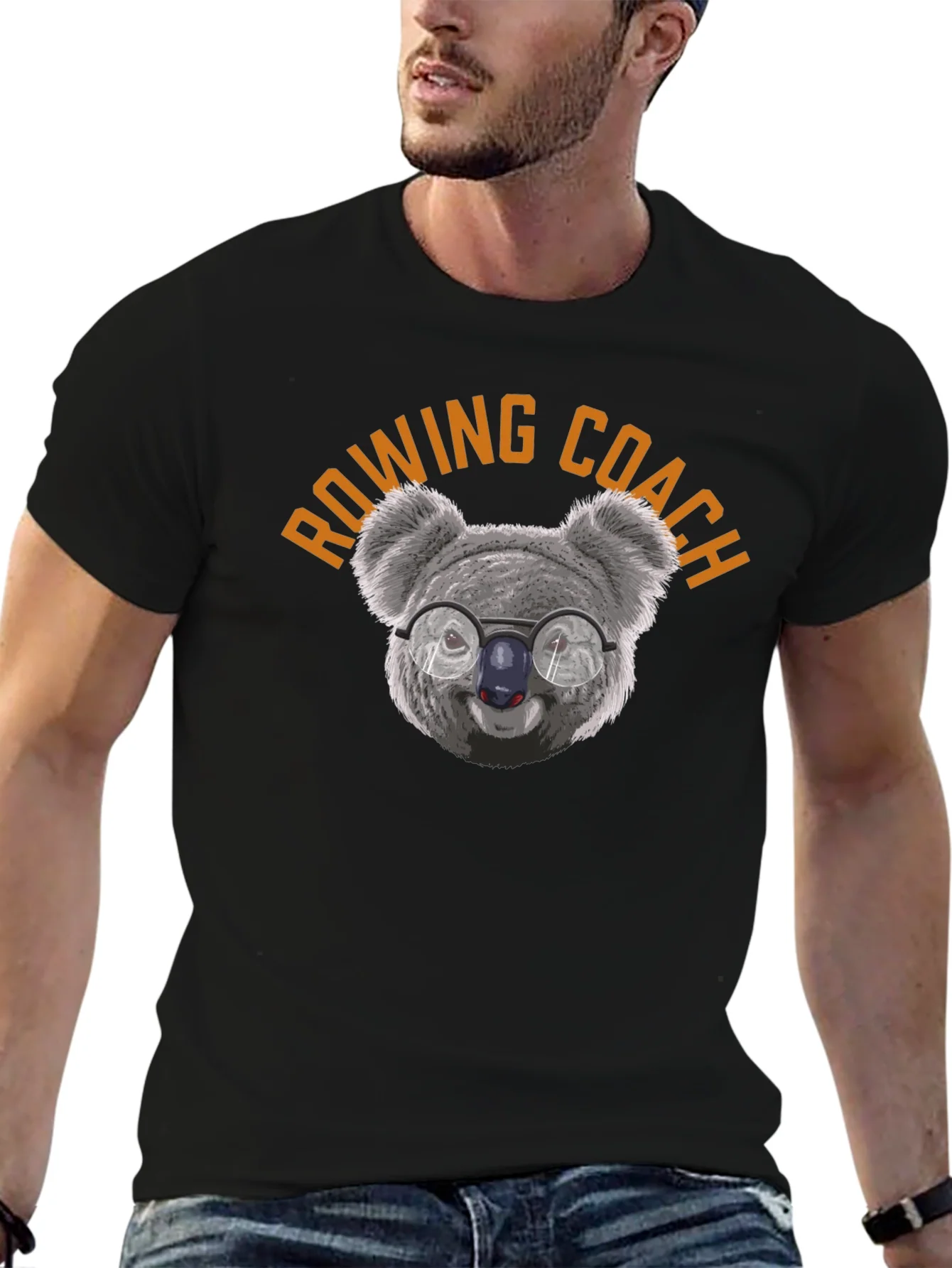Camiseta Negra Rowing Coach Koala
