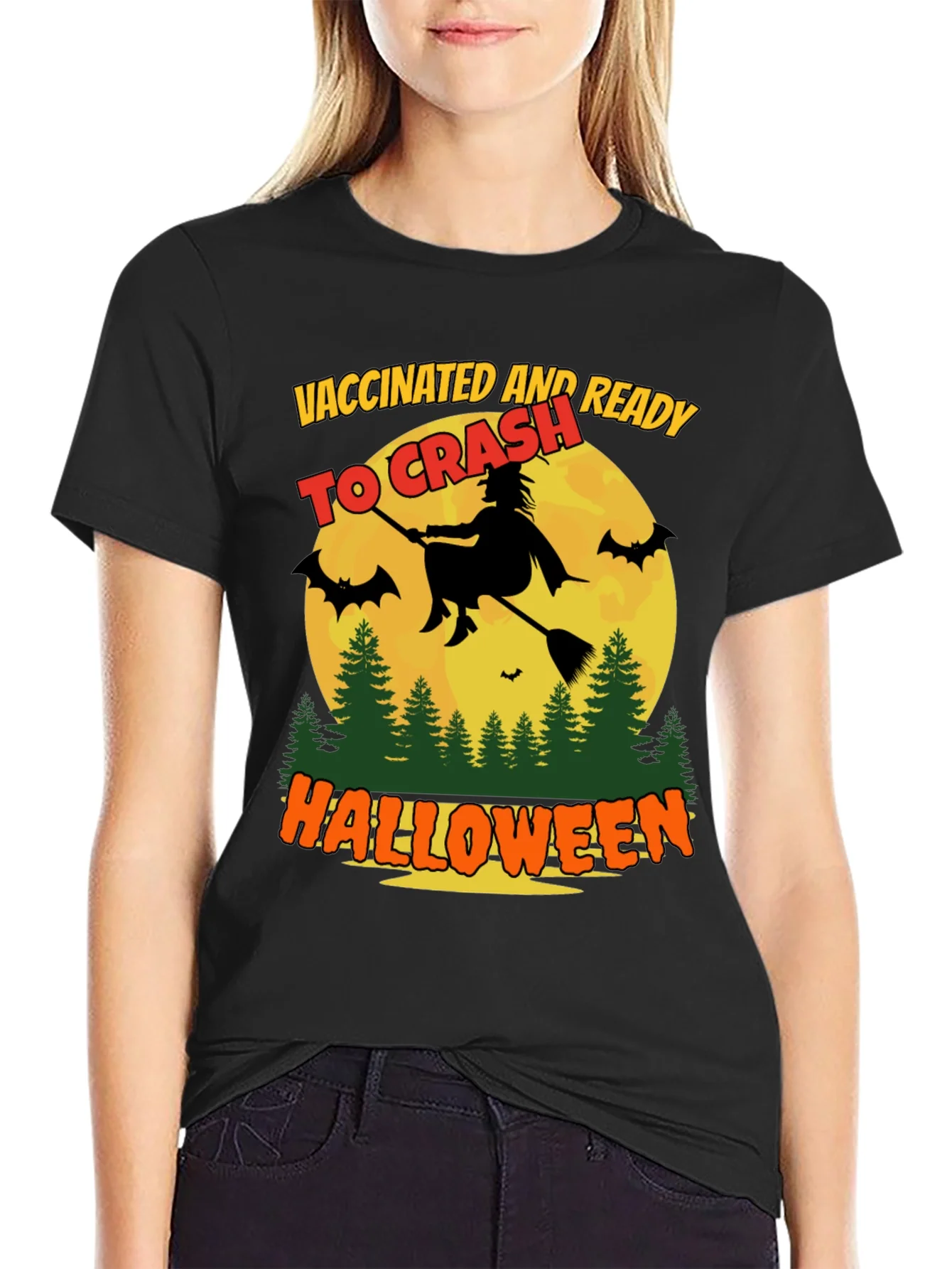 Rebbecca Vaccinated and Ready To Crash Halloween T-Shirt