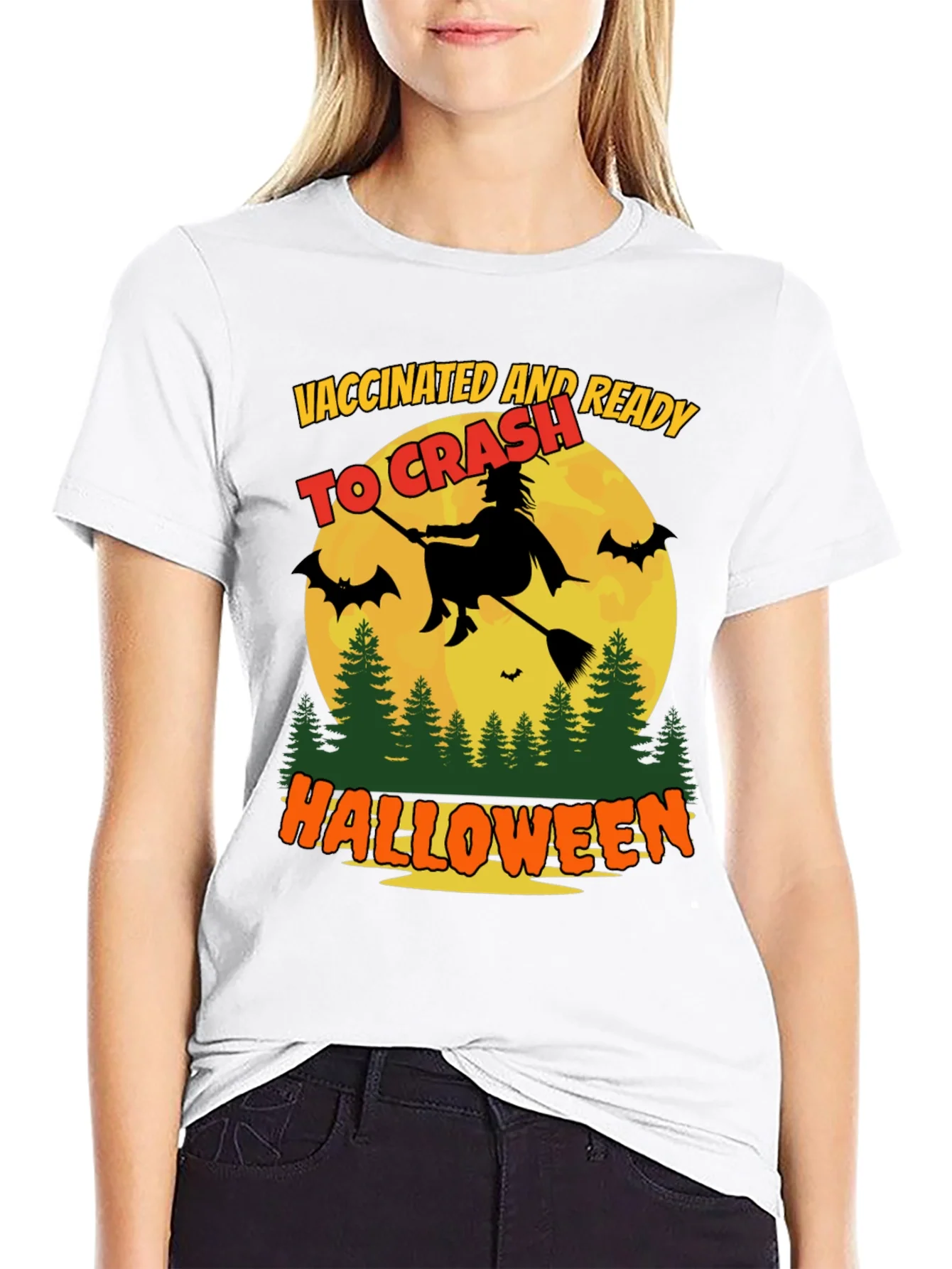 Rebbecca Vaccinated and Ready To Crash Halloween T-Shirt