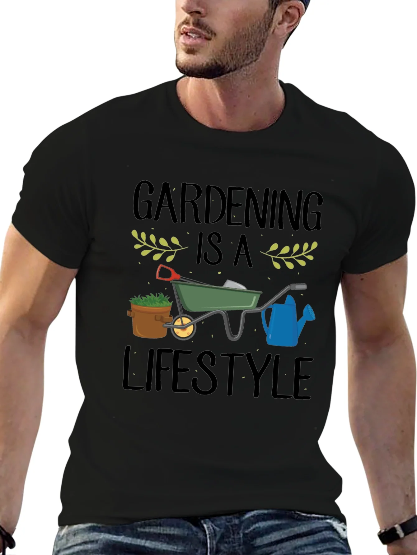 Camiseta Negra Gardening is a Lifestyle