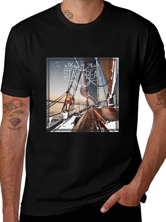 Rebbecca Stay True Stay Real Graphic Tee - Classic Black T-Shirt