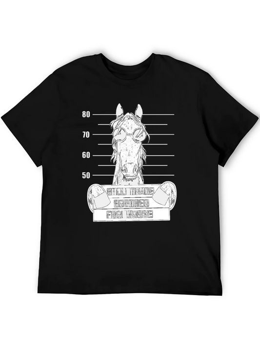 Rebbecca Funny Horse Mugshot T-Shirt