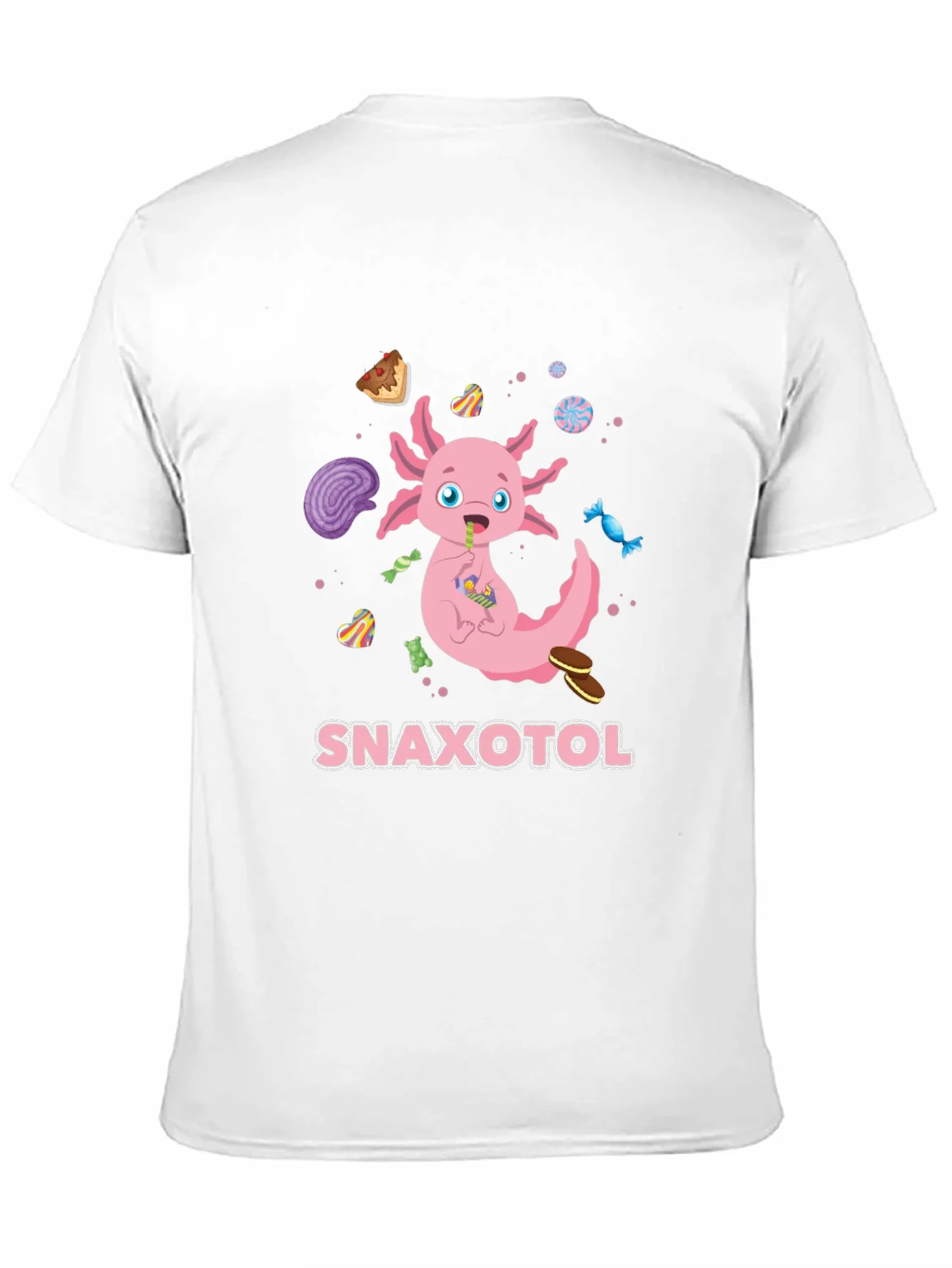 Camiseta Snaxolotl para Amantes de los Axolotes y Dulces