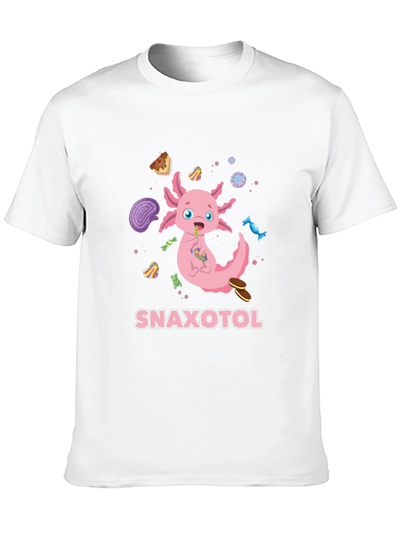 Camiseta Snaxolotl para Amantes de los Axolotes y Dulces