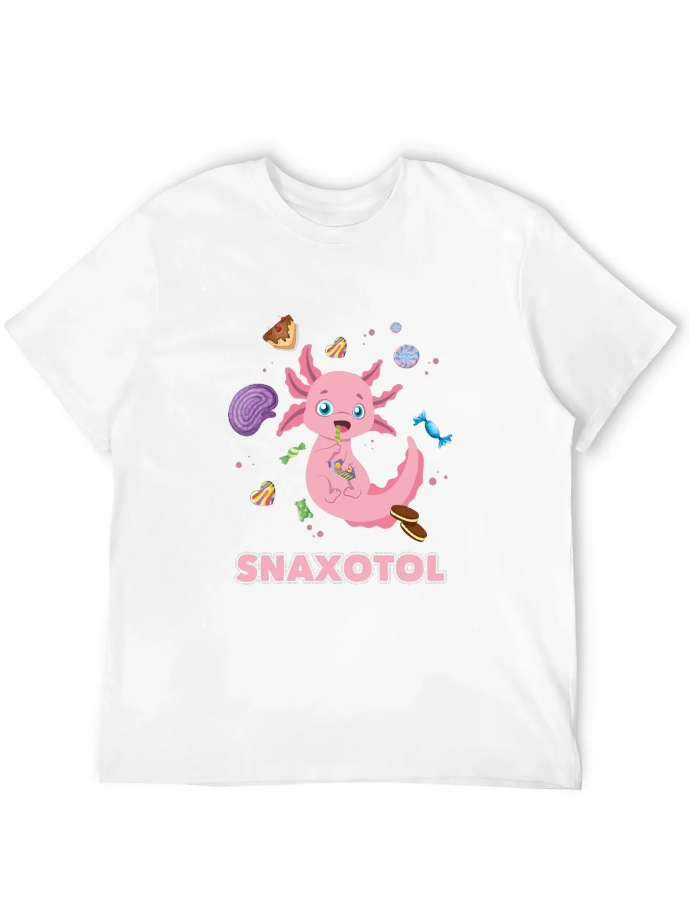 Camiseta Snaxolotl para Amantes de los Axolotes y Dulces