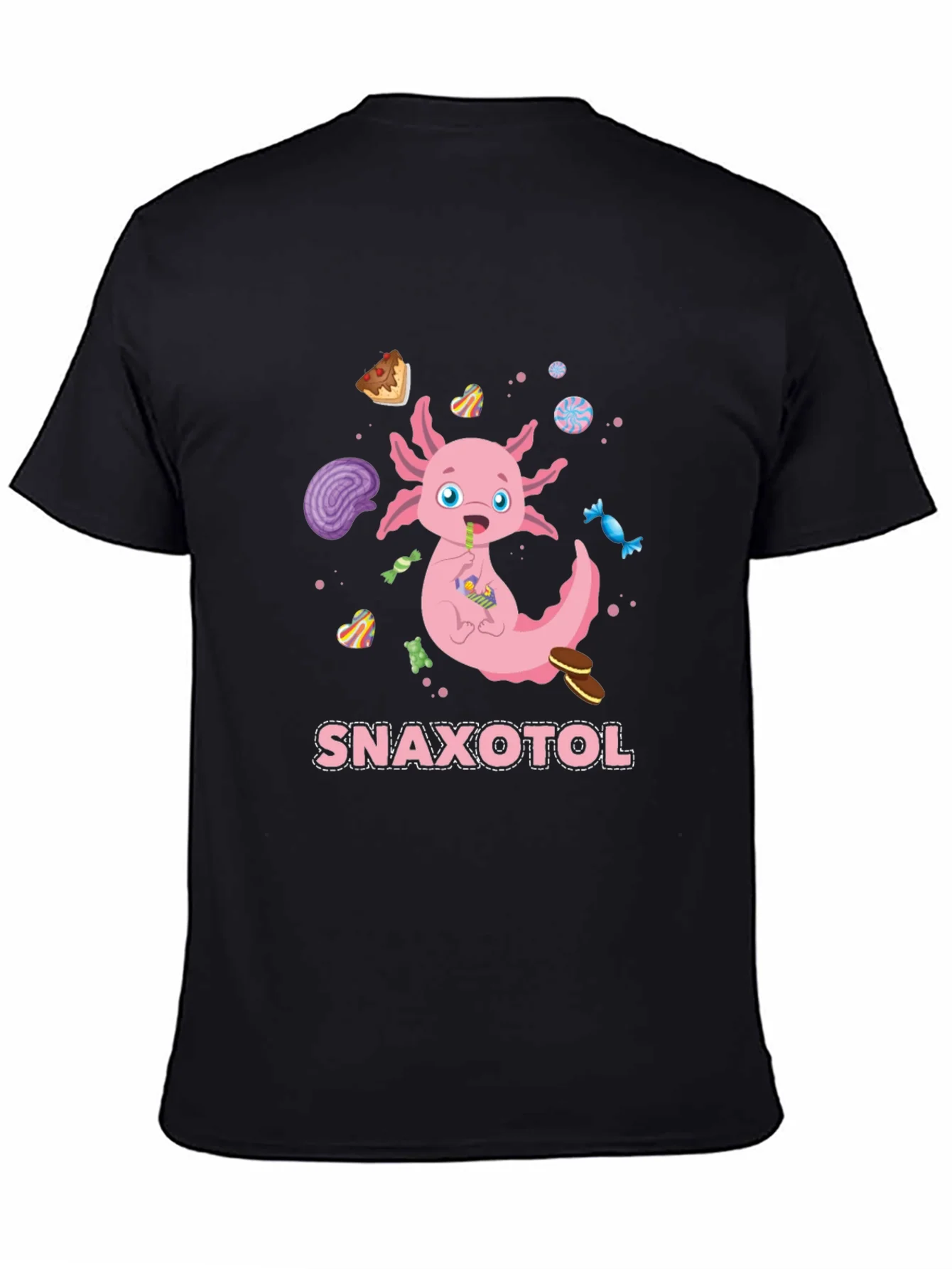 Camiseta Snaxolotl para Amantes de los Axolotes y Dulces
