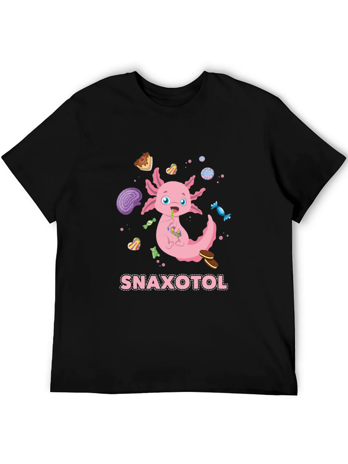 Camiseta Snaxolotl para Amantes de los Axolotes y Dulces