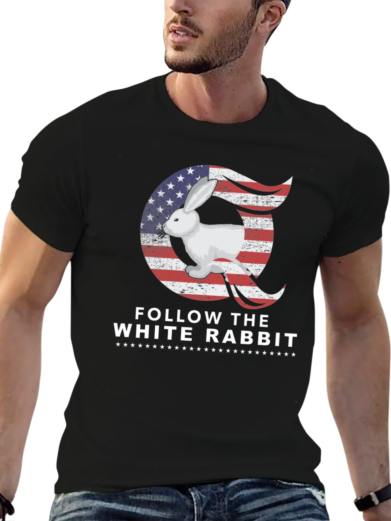 Rebbecca Follow the White Rabbit Graphic T-Shirt