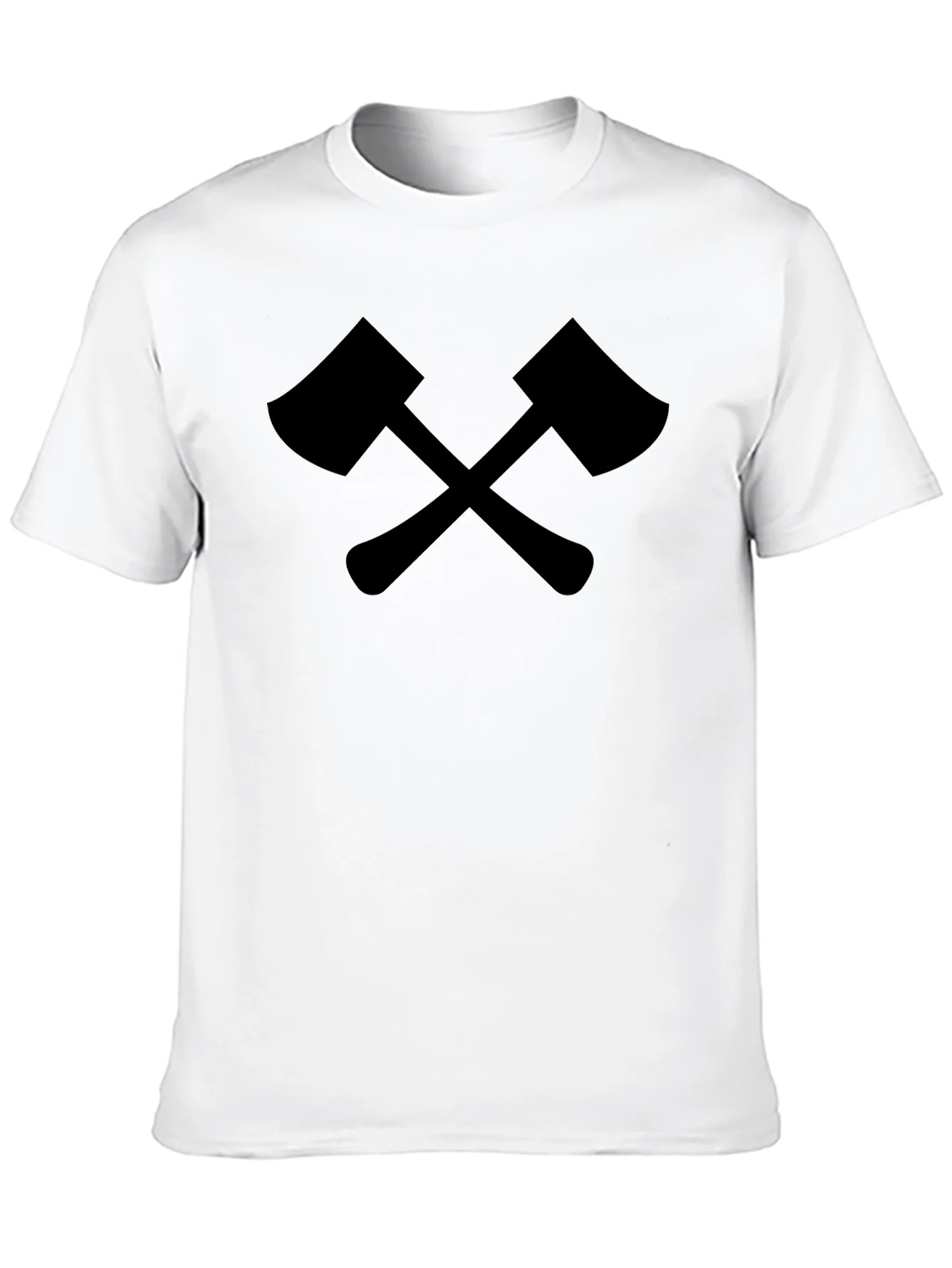 Rebbecca Crossed Axes Graphic Tee - Black Lumberjack Style